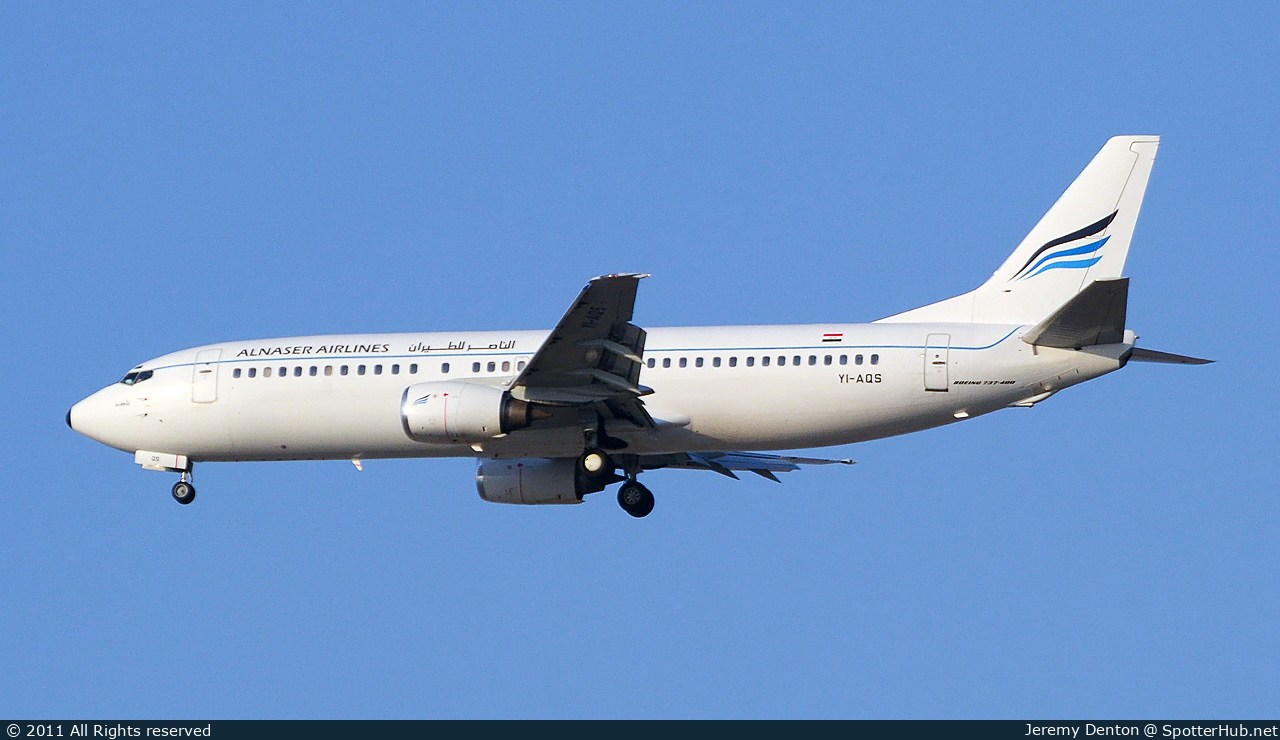 Photo of YI-AQS - Boeing 737-48E operated by Al-Naser Airlines