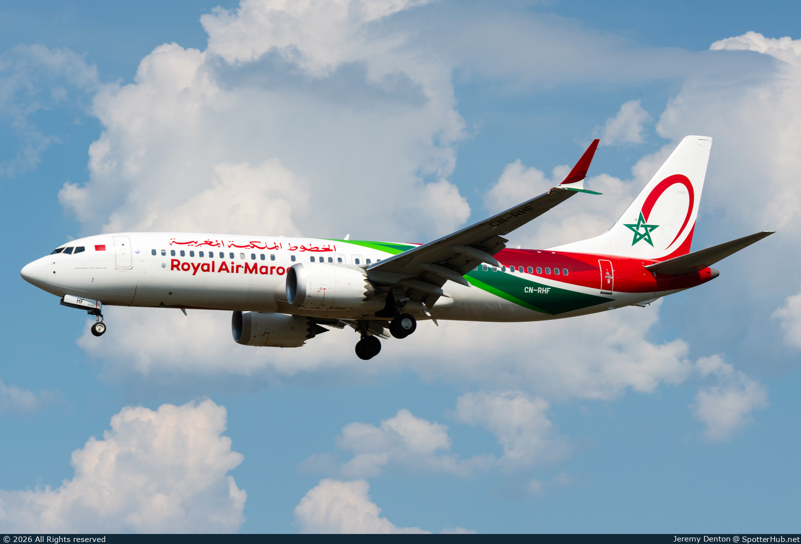 Photo of CN-RHF - Boeing 737 MAX 8 operated by Royal Air Maroc