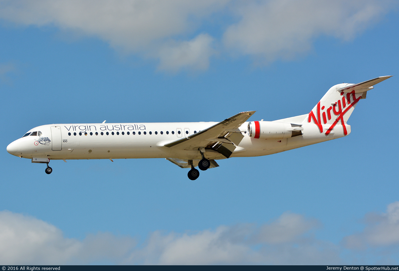 Photo of VH-FNR - Fokker 100 operated by Virgin Australia Regional Airlines
