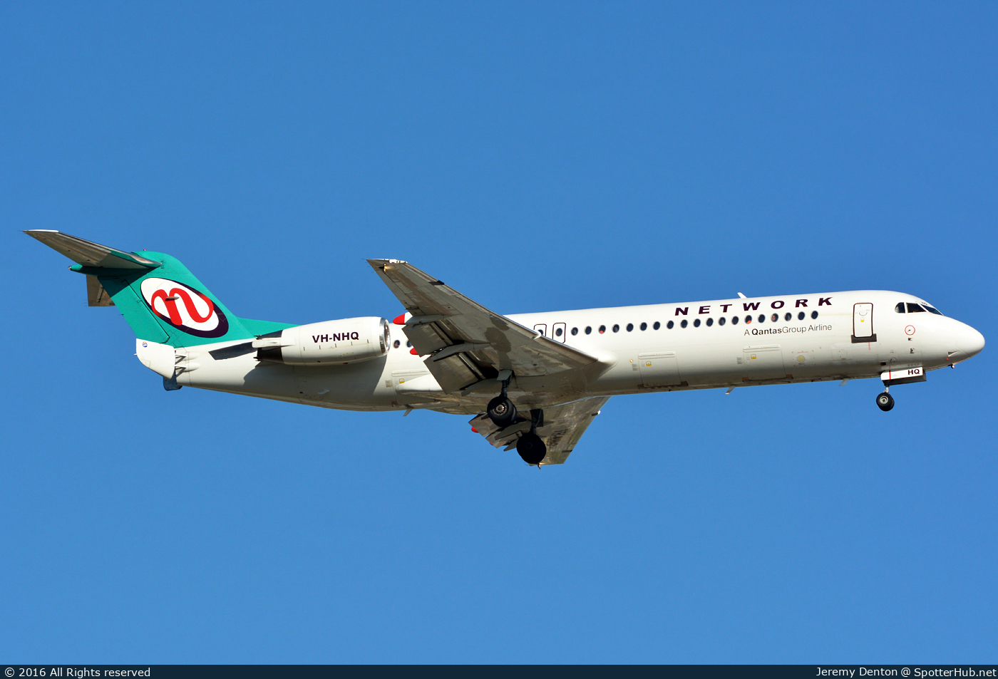 Photo of VH-NHQ - Fokker 100 operated by Network Aviation