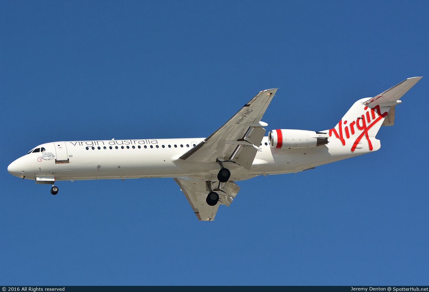Photo of VH-FNC - Fokker 100 operated by Virgin Australia Regional Airlines