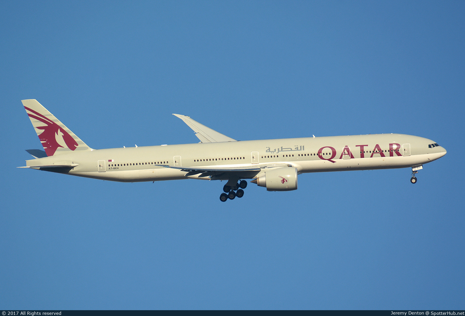 Photo of A7-BEH - Boeing 777-3DZ(ER) operated by Qatar Airways