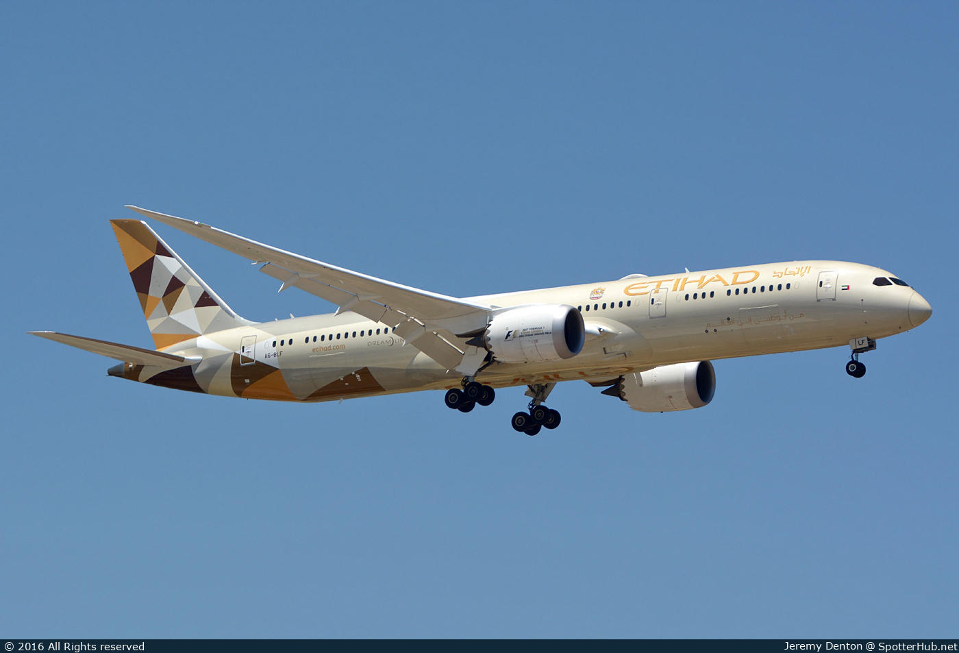 Photo of A6-BLF - Boeing 787-9 Dreamliner operated by Etihad Airways