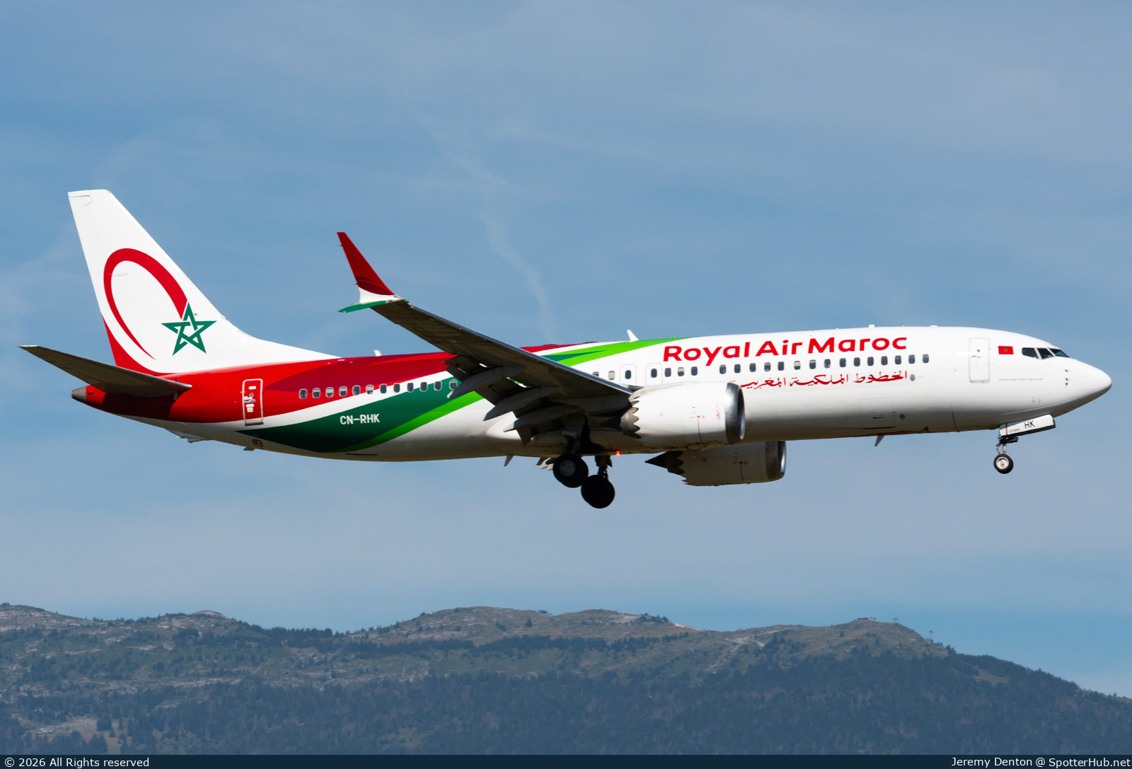 Photo of CN-RHK - Boeing 737 MAX 8 operated by Royal Air Maroc