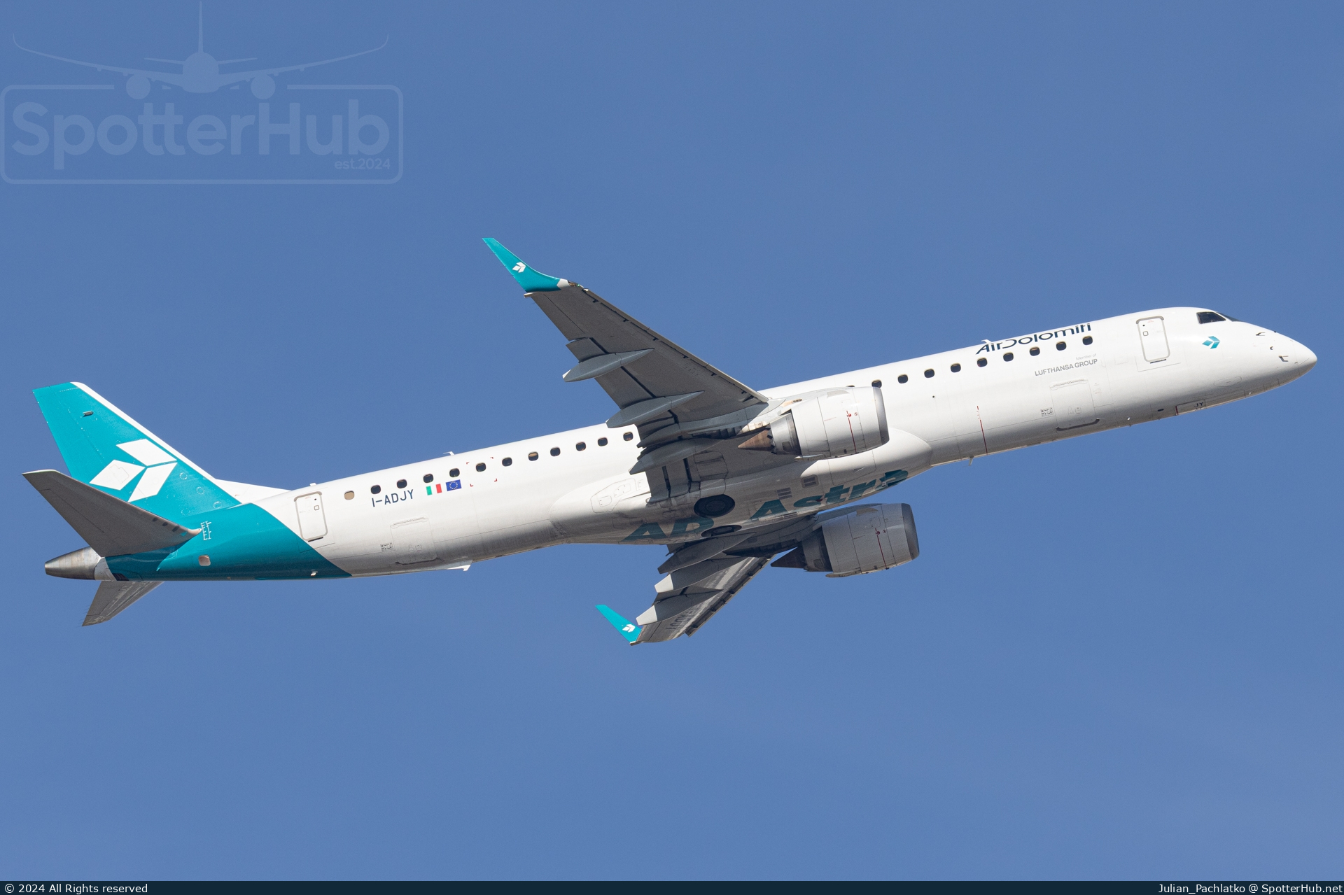 Photo of I-ADJY - Embraer ERJ-195LR operated by Air Dolomiti