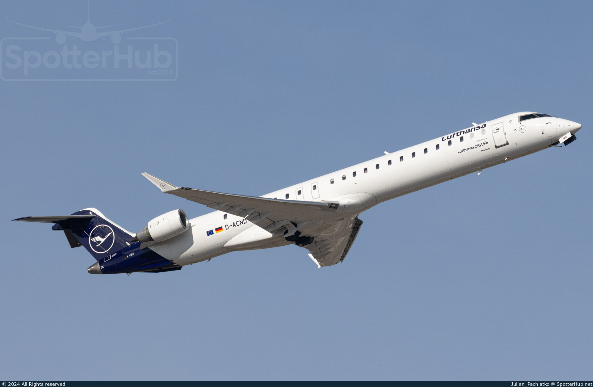 Photo of D-ACND - Bombardier CRJ-900LR operated by Lufthansa CityLine