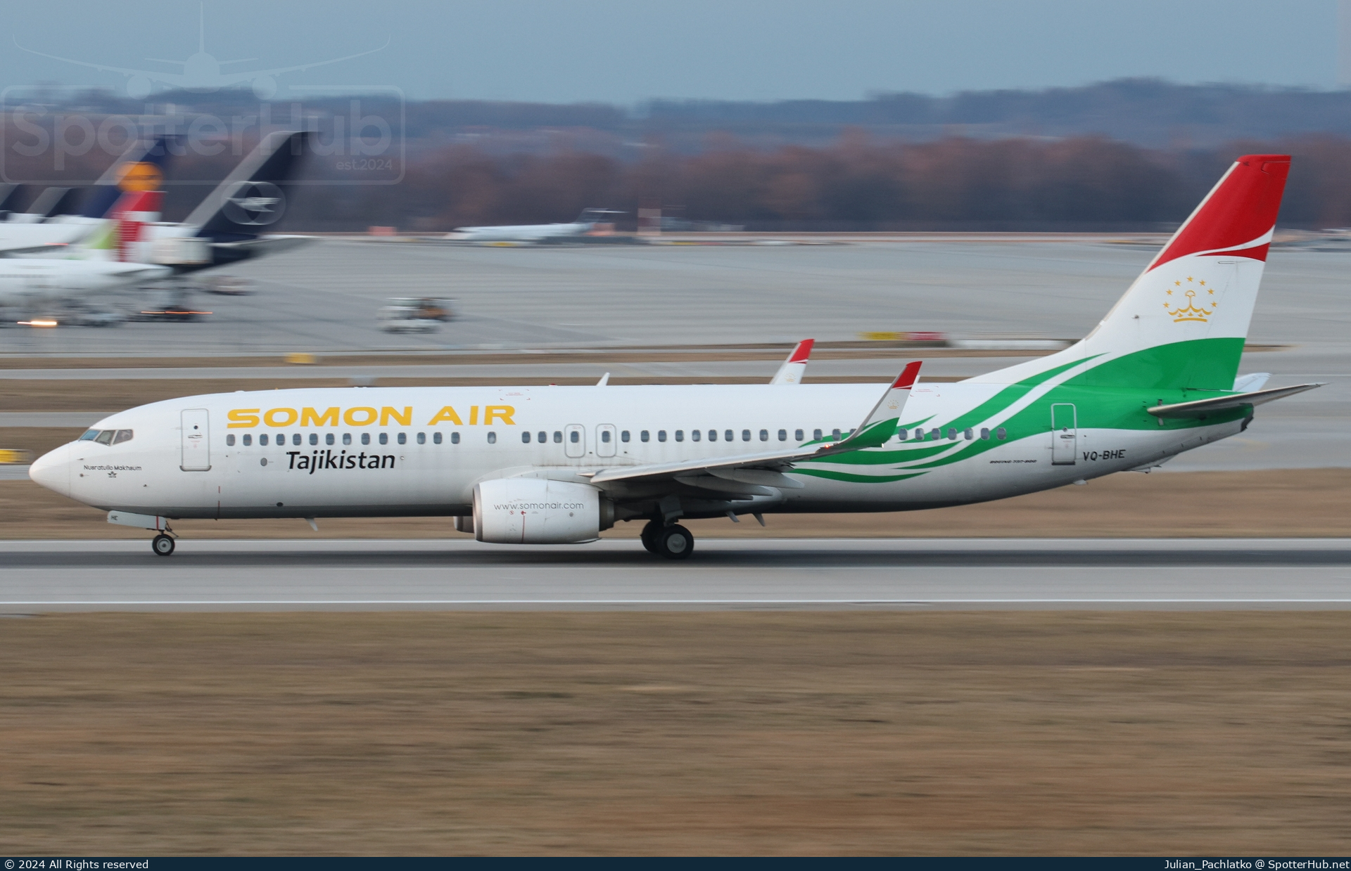 Photo of VQ-BHE - Boeing 737-8GP operated by Somon Air