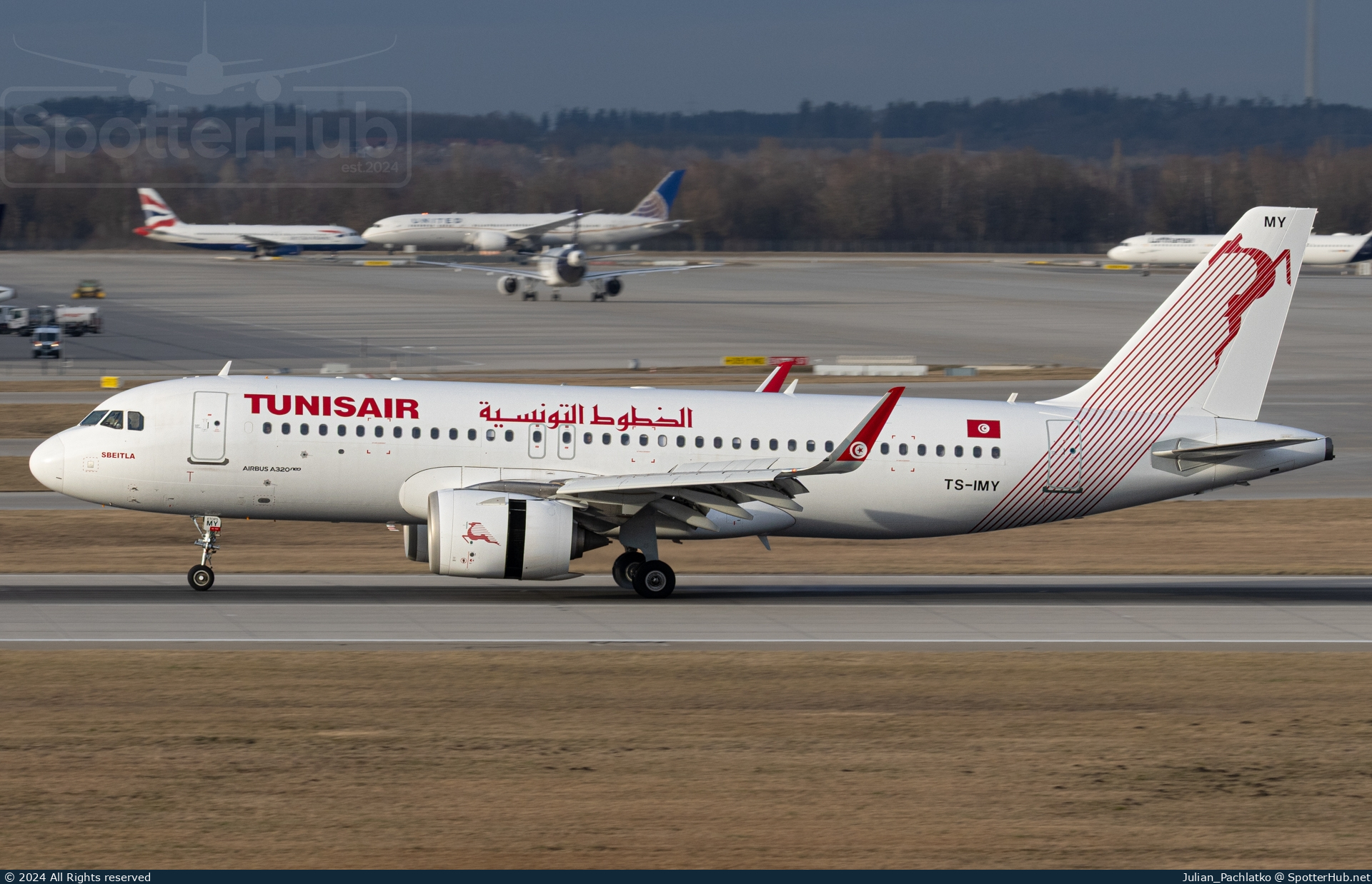 Photo of TS-IMY - Airbus A320-251N operated by Tunisair