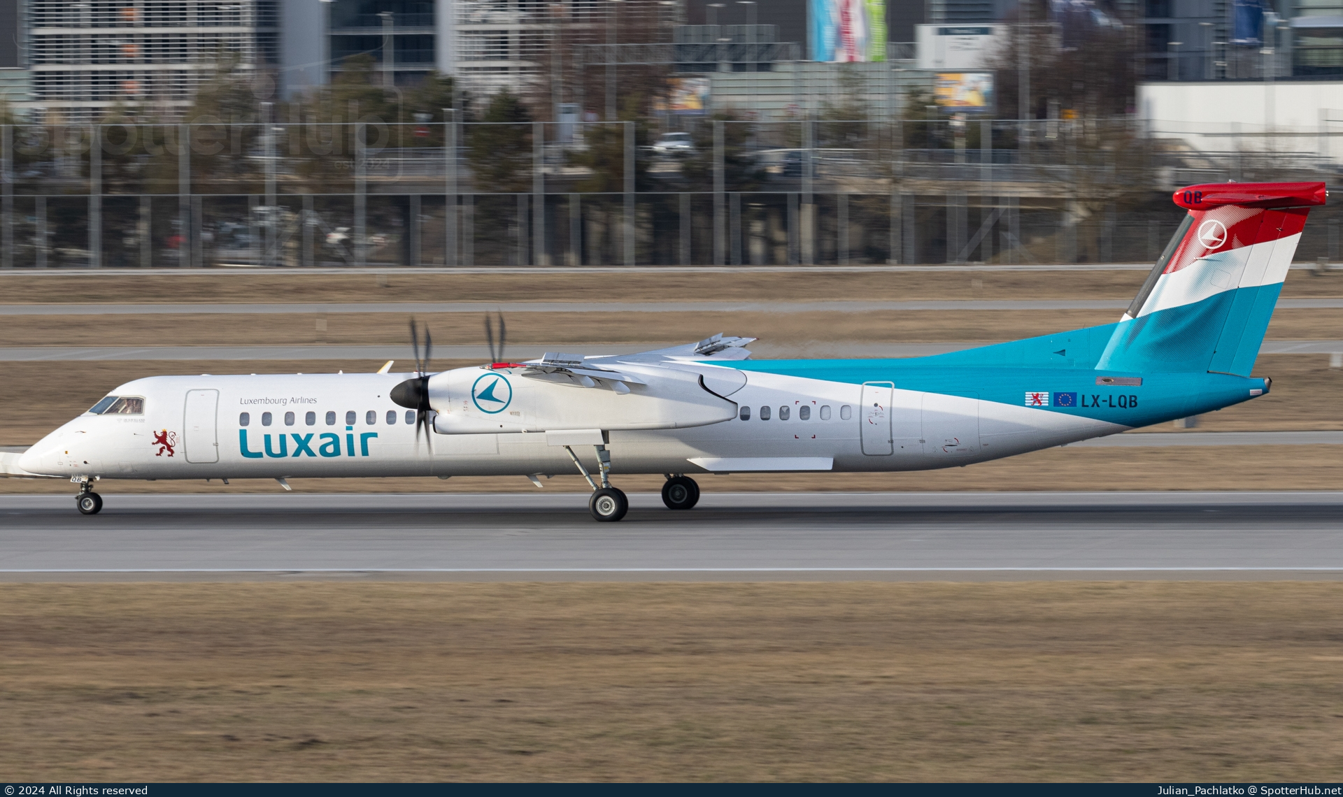 Photo of LX-LQB - Bombardier DHC-8-402 Dash 8 Q400 operated by Luxair
