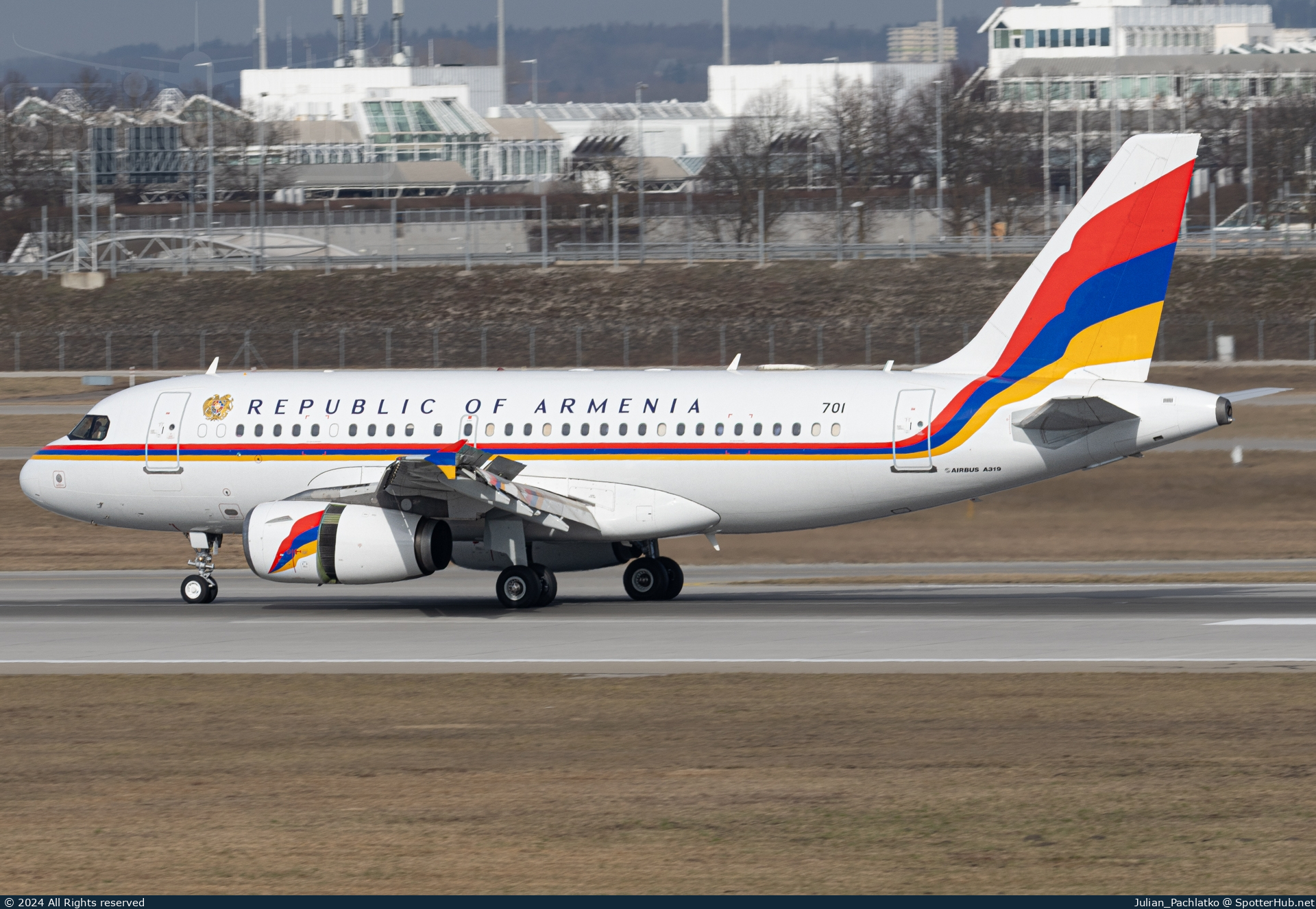 Photo of 701 - Airbus A319-132(CJ) operated by Government of Armenia