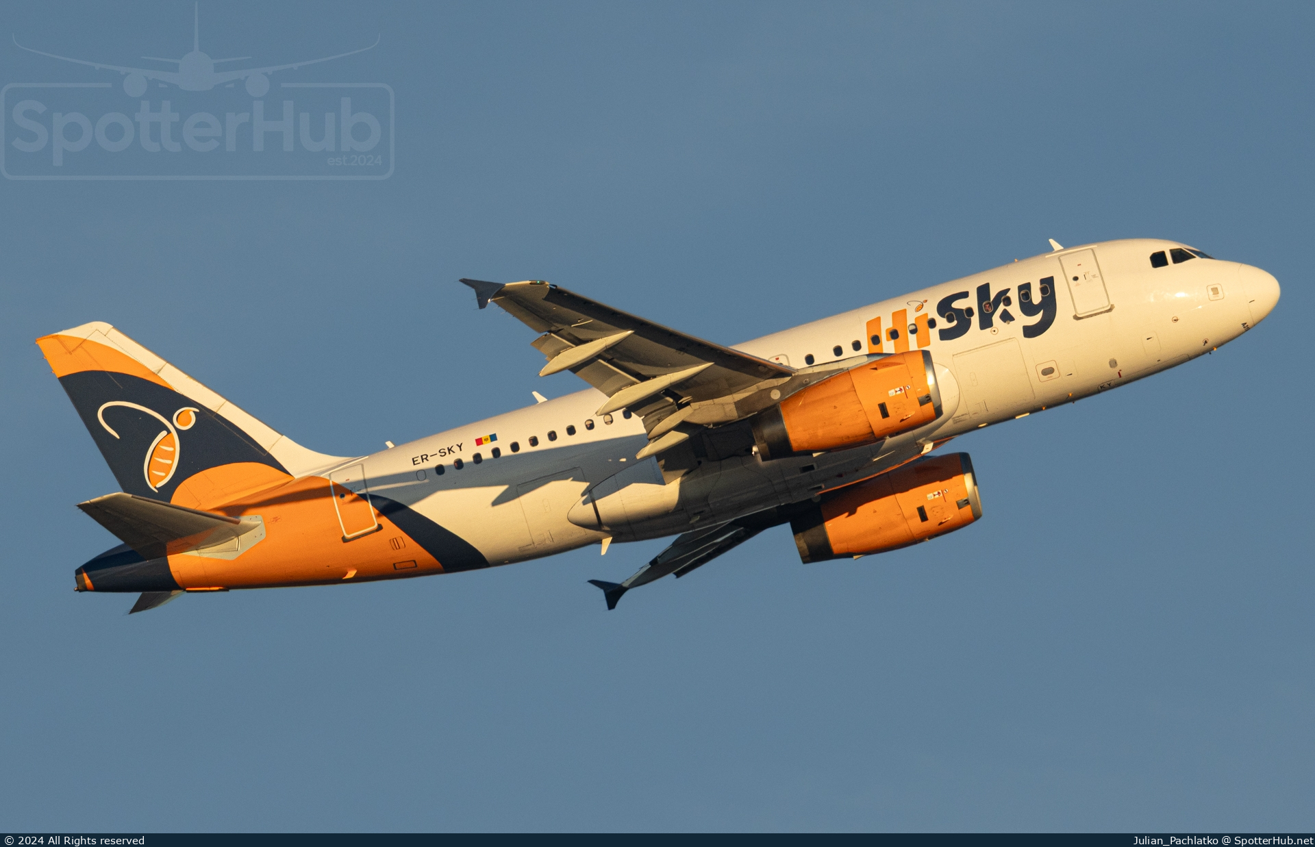 Photo of ER-SKY - Airbus A319-131 operated by HiSky