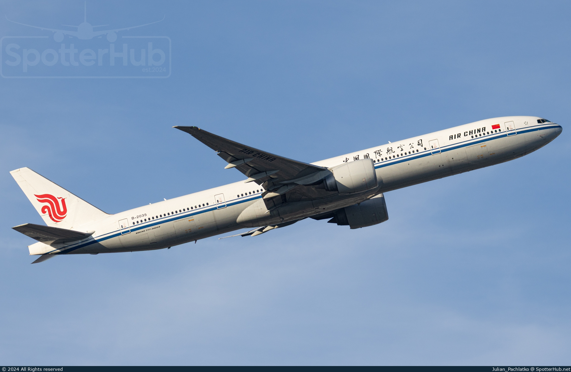 Photo of B-2035 - Boeing 777-39L(ER) operated by Air China