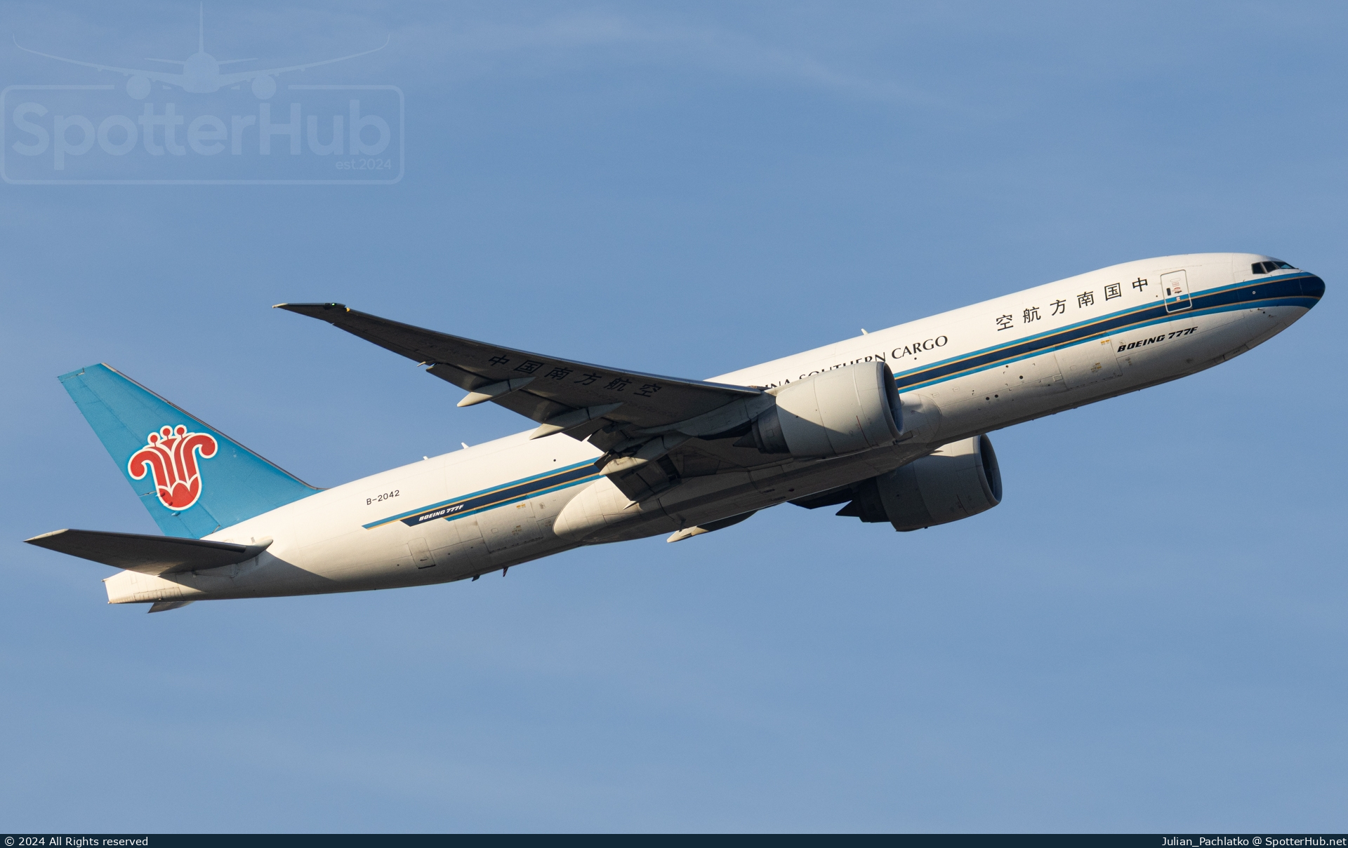 Photo of B-2042 - Boeing 777-F1B operated by China Southern Cargo