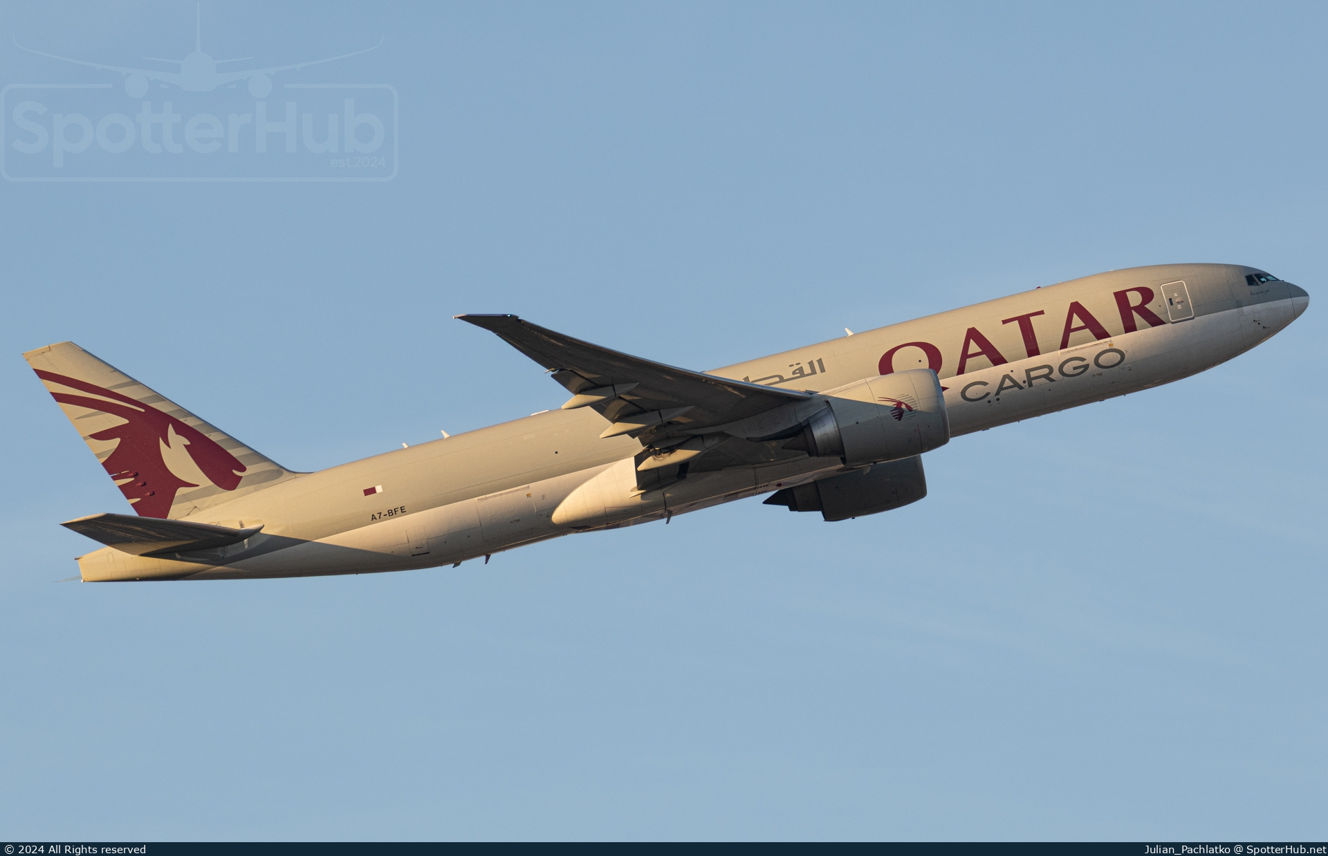 Photo of A7-BFE - Boeing 777-FDZ operated by Qatar Airways Cargo