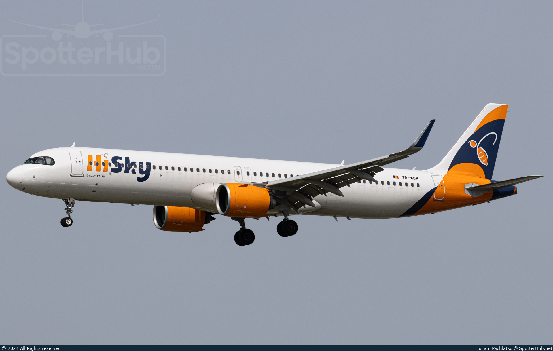 Photo of YR-WOW - Airbus A321-271NX operated by HiSky Europe