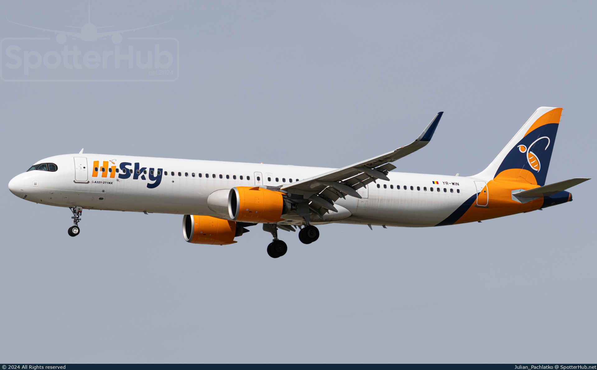 Photo of YR-WIN - Airbus A321-271NX operated by HiSky Europe