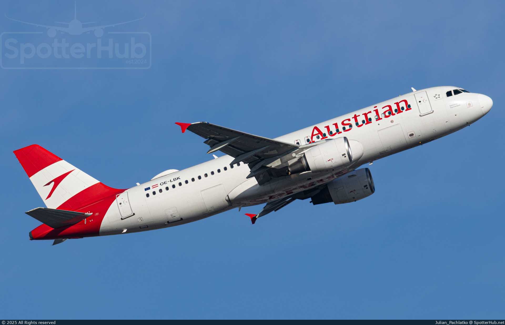 Photo of OE-LBK - Airbus A320-214 operated by Austrian Airlines