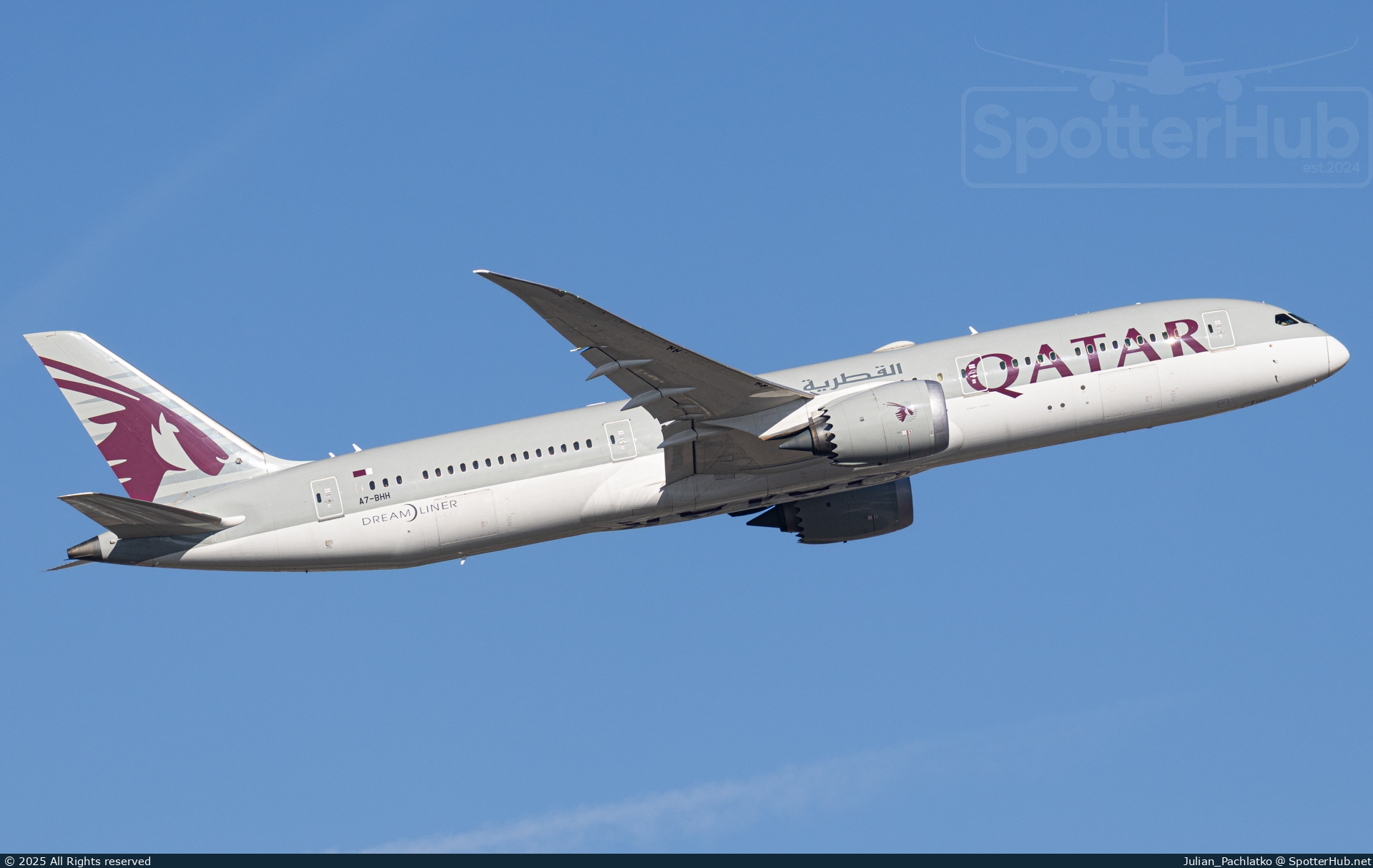 Photo of A7-BHH - Boeing 787-9 Dreamliner operated by Qatar Airways