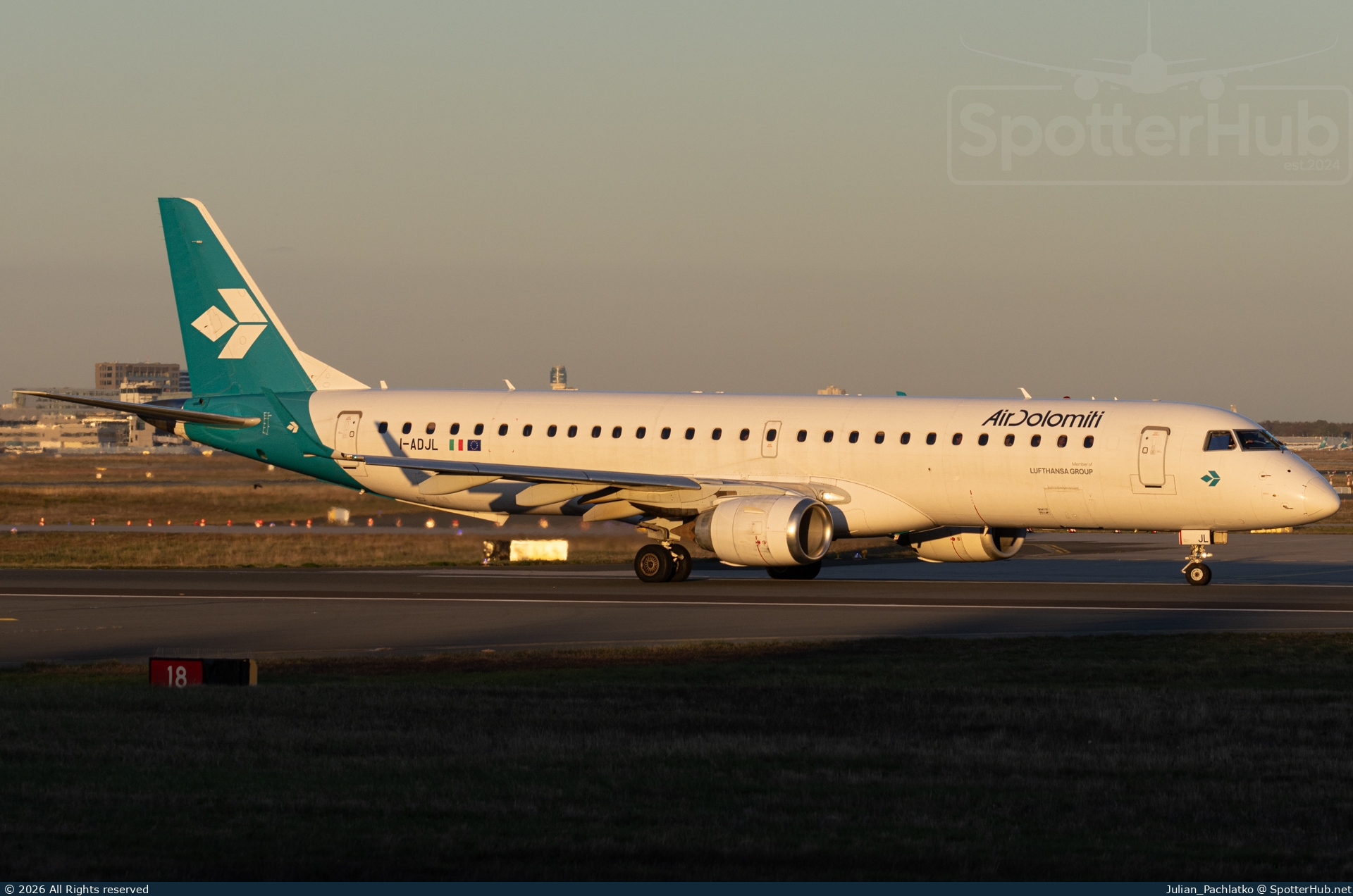 Photo of I-ADJL - Embraer ERJ-195LR operated by Air Dolomiti
