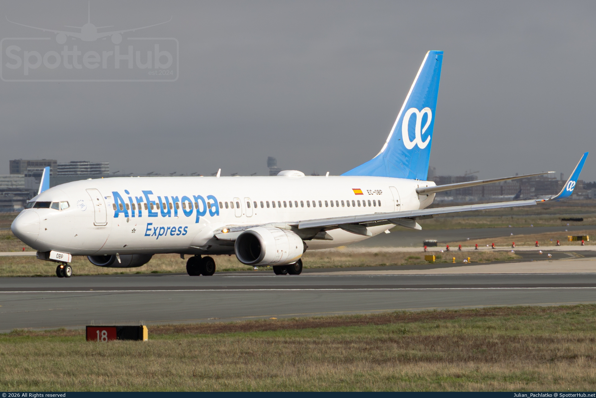 Photo of EC-OBP - Boeing 737-8JP operated by Air Europa Express (opb Aeronova)