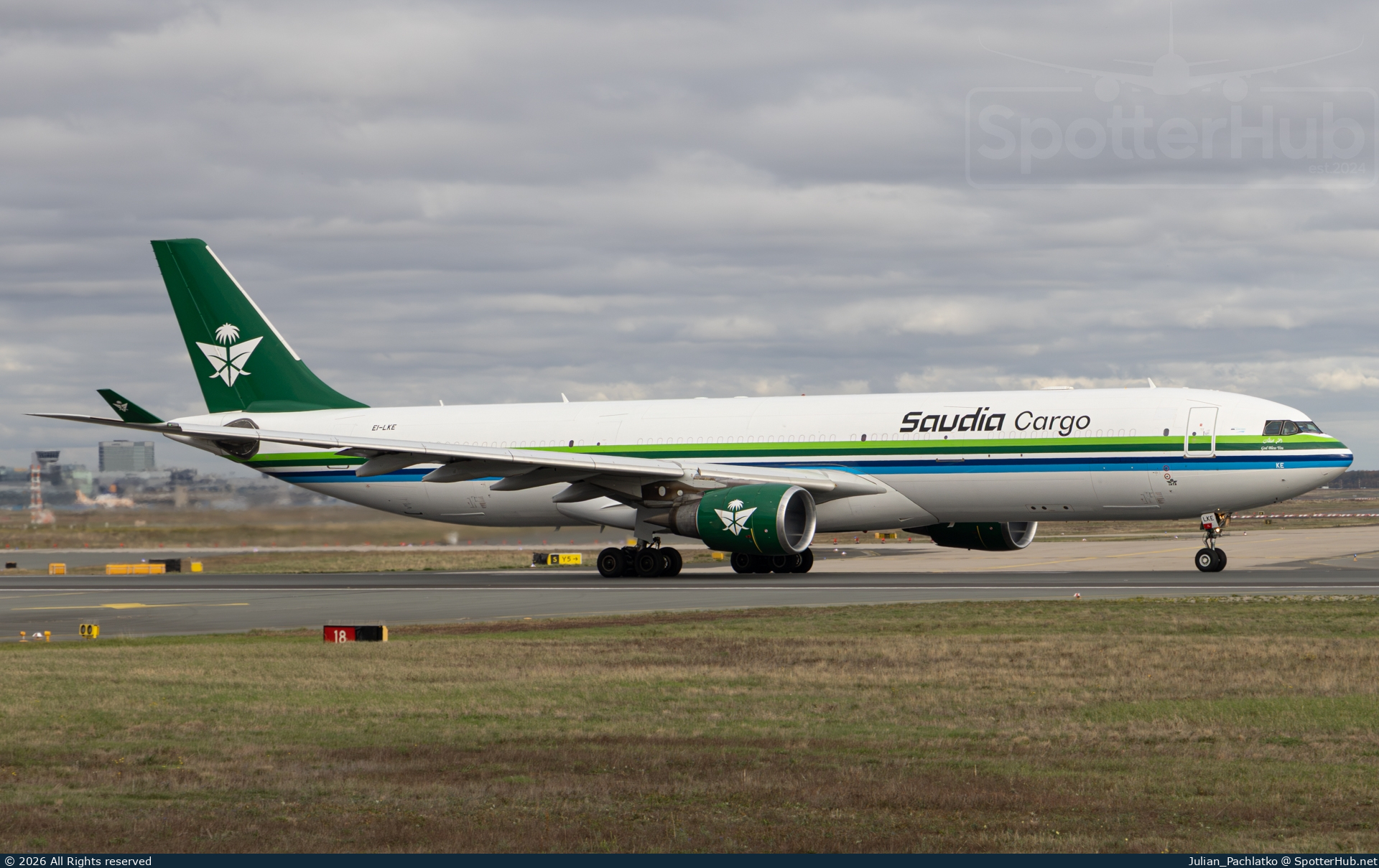 Photo of EI-LKE - Airbus A330-302(P2F) operated by Saudia Cargo (opb ASL Airlines Ireland)