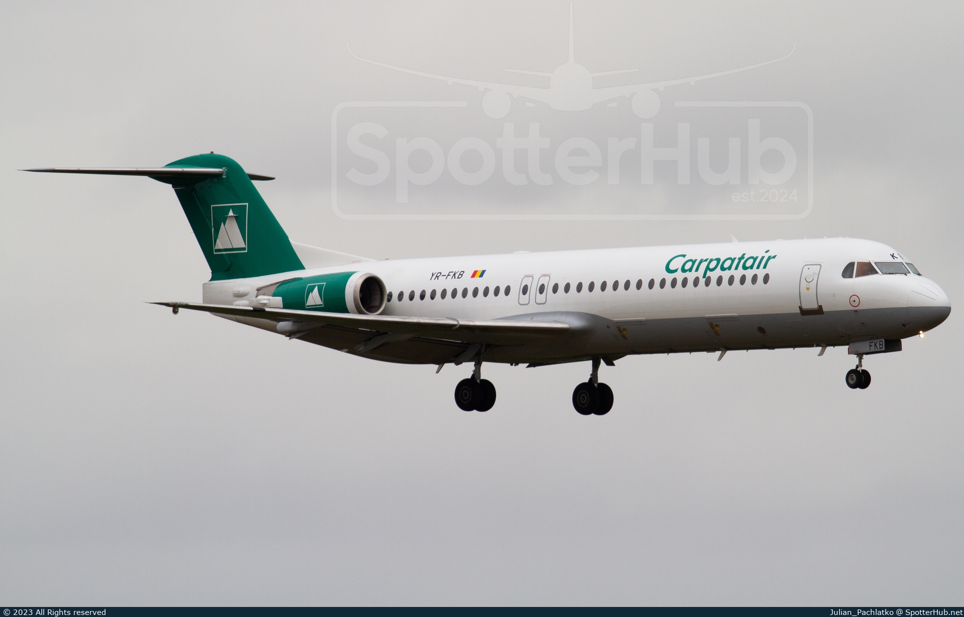 Photo of YR-FKB - Fokker 100 operated by Carpatair