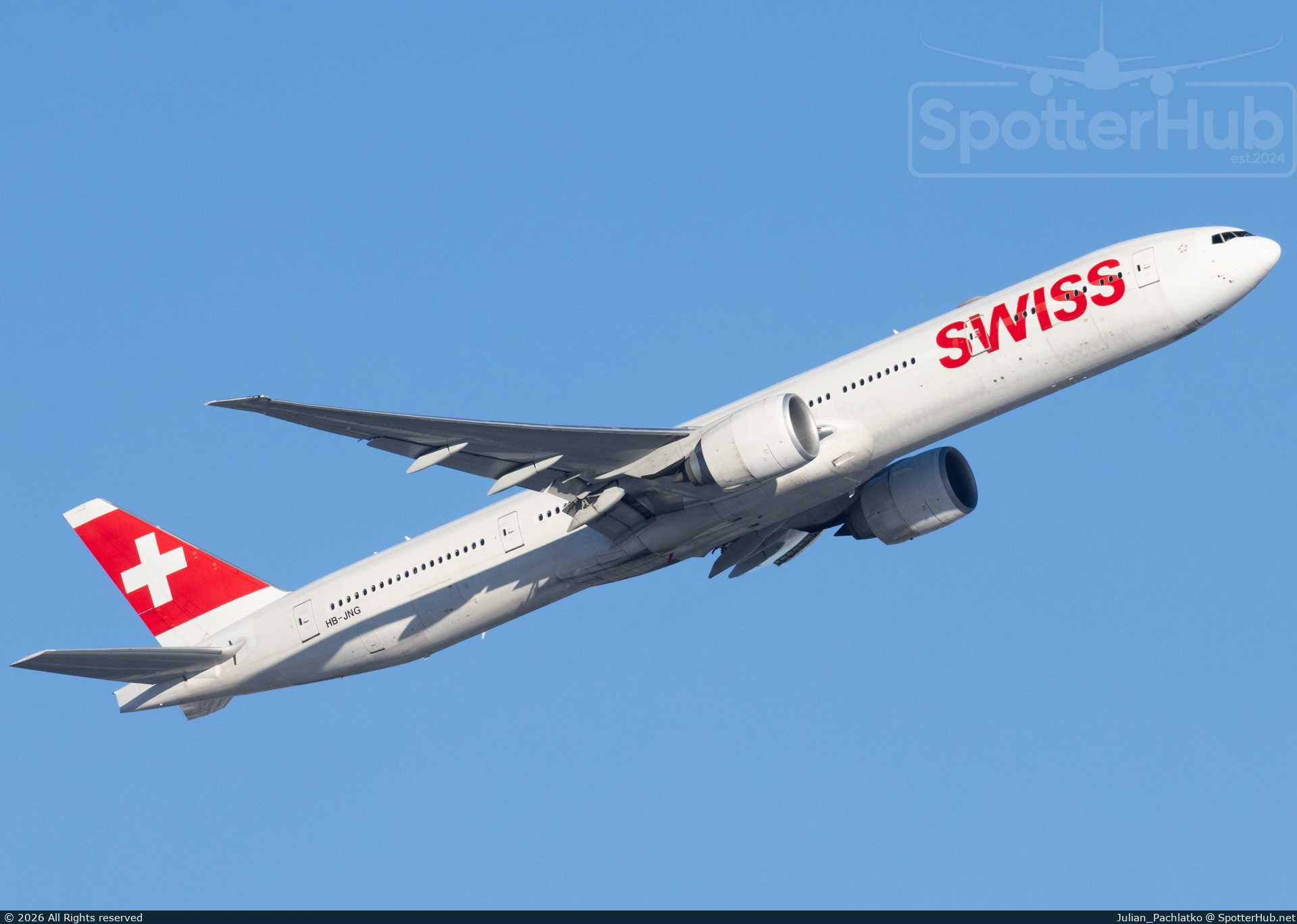 Photo of HB-JNG - Boeing 777-3DE(ER) operated by Swiss International Air Lines