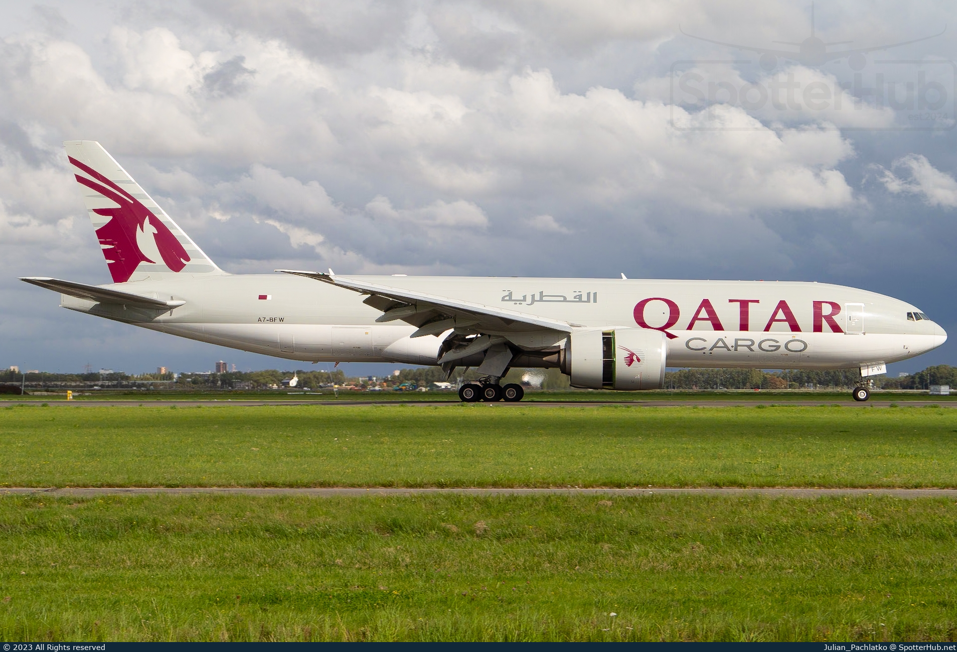 Photo of A7-BFW - Boeing 777-F operated by Qatar Airways Cargo