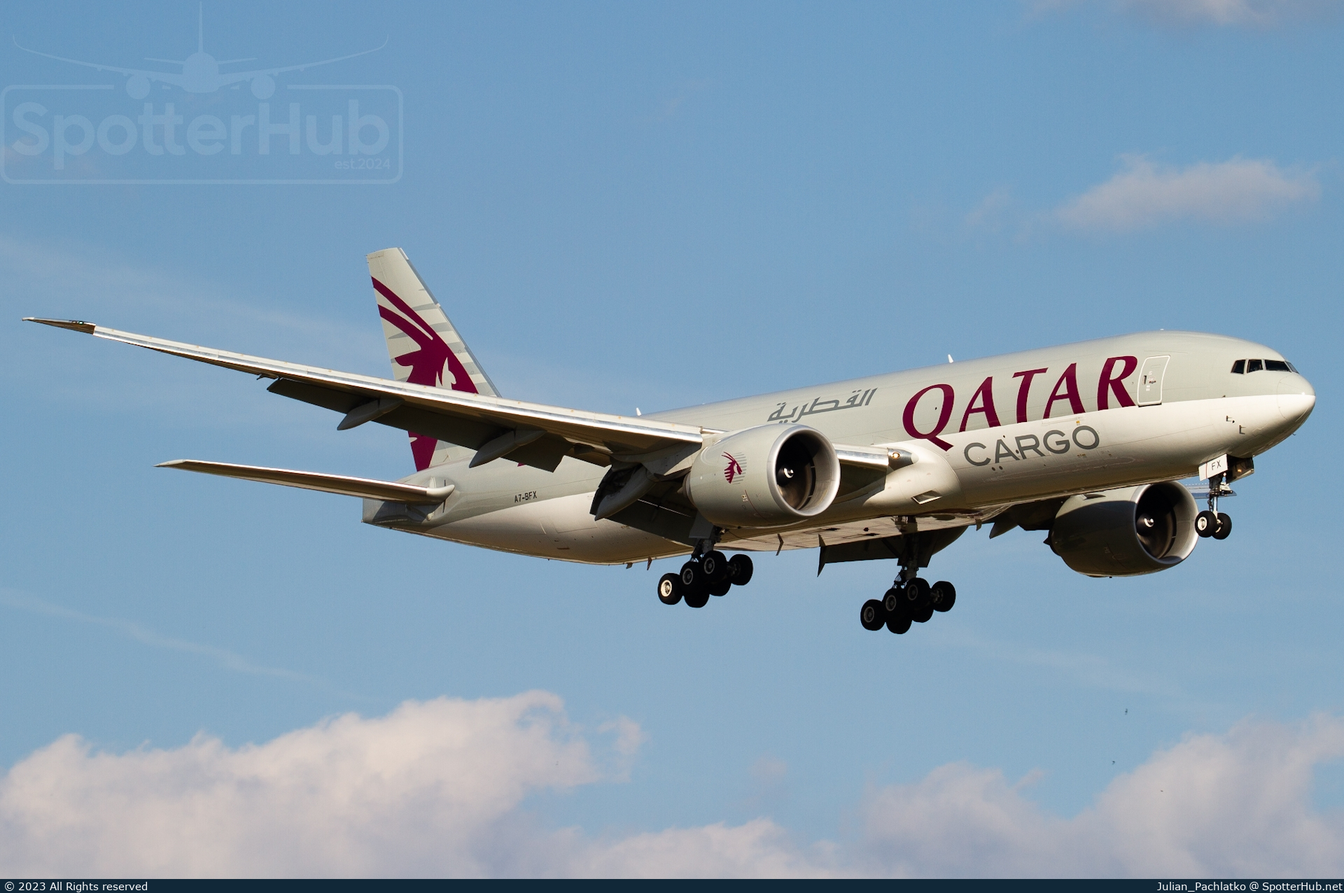 Photo of A7-BFX - Boeing 777-F operated by Qatar Airways Cargo