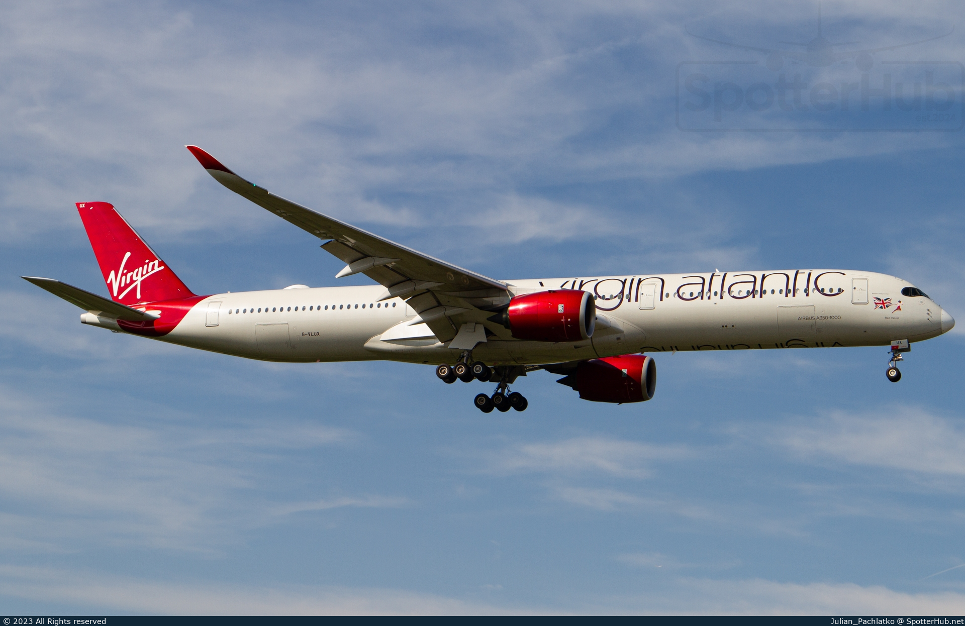 Photo of G-VLUX - Airbus A350-1041 operated by Virgin Atlantic Airways