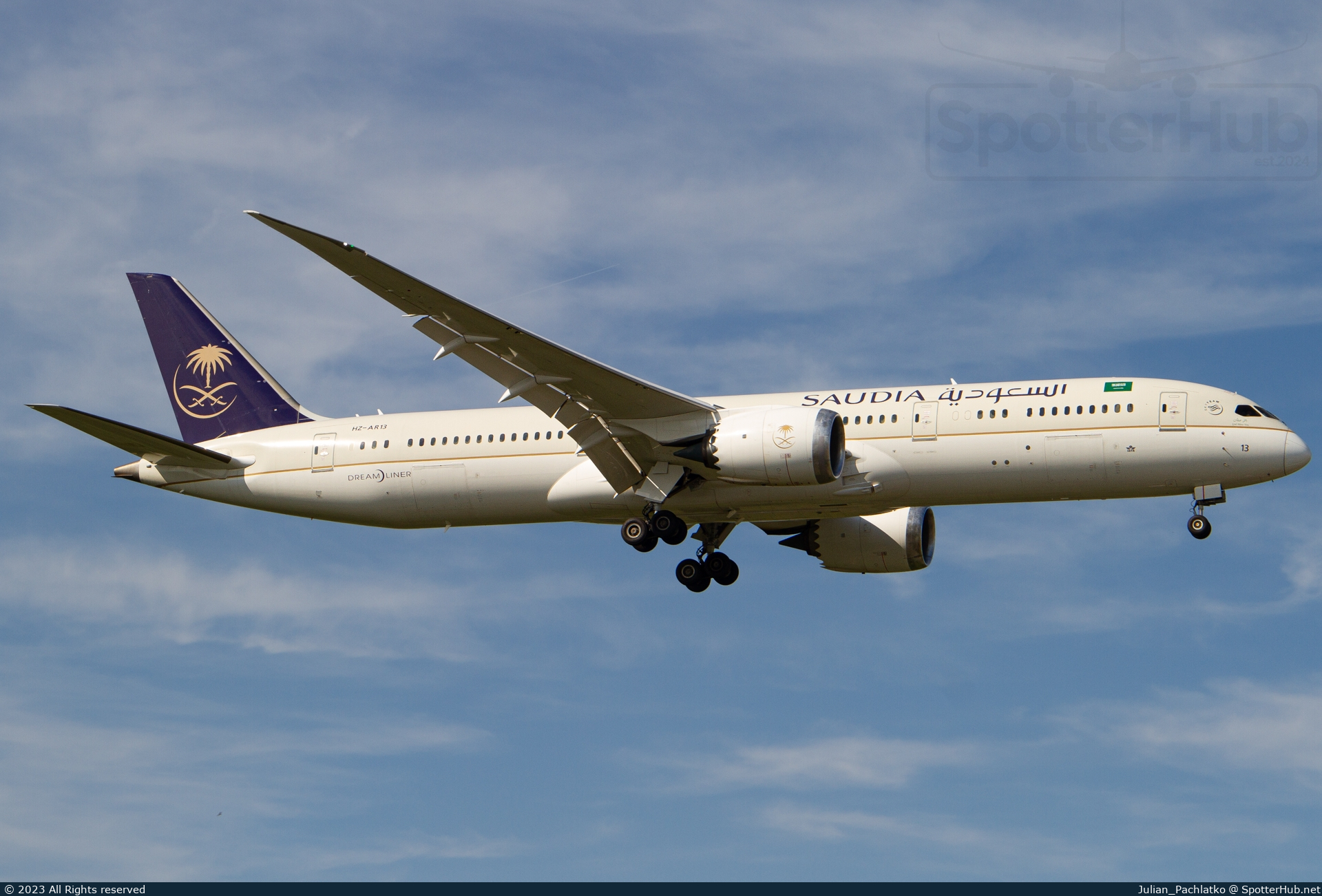 Photo of HZ-AR13 - Boeing 787-9 Dreamliner operated by Saudia