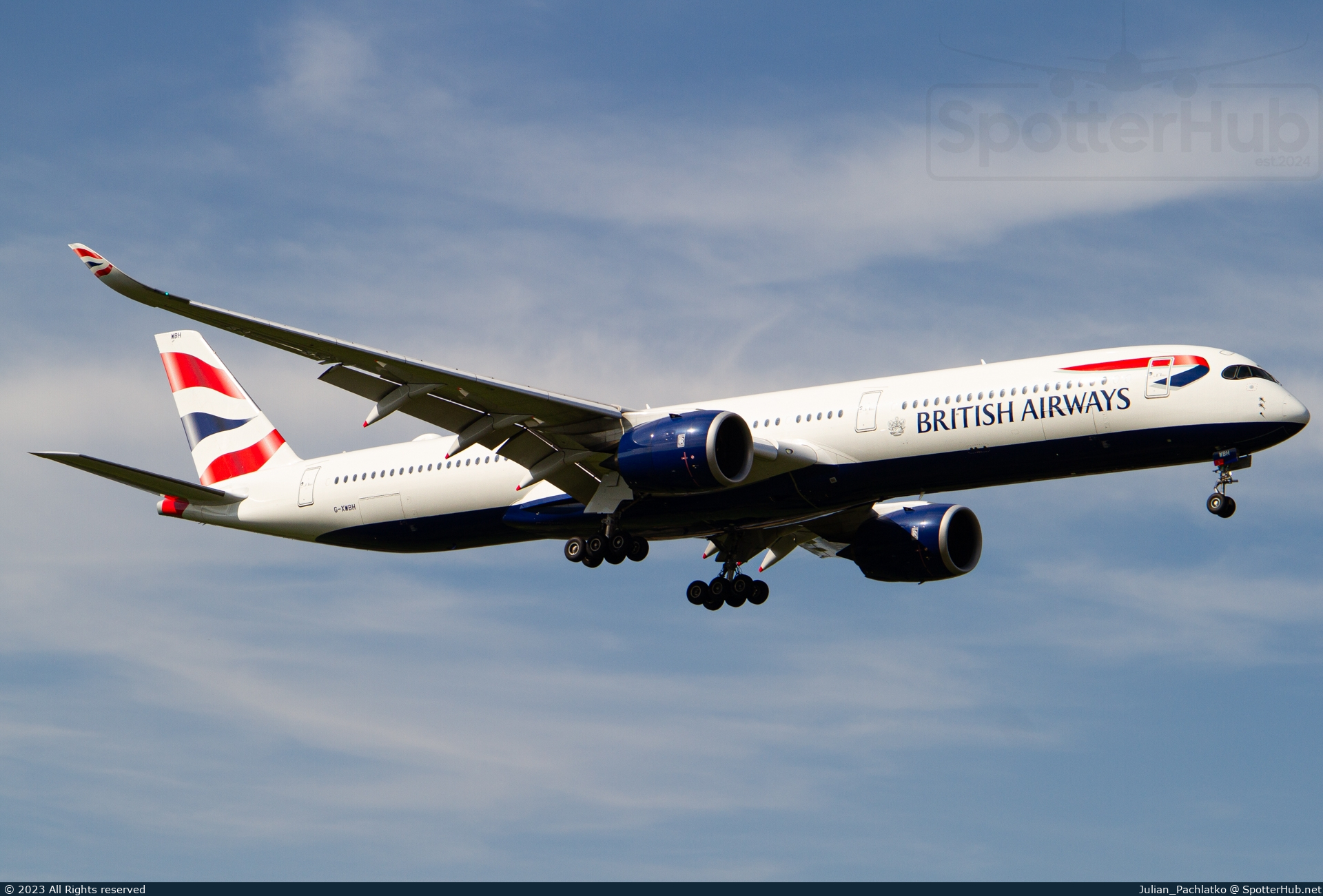 Photo of G-XWBH - Airbus A350-1041 operated by British Airways