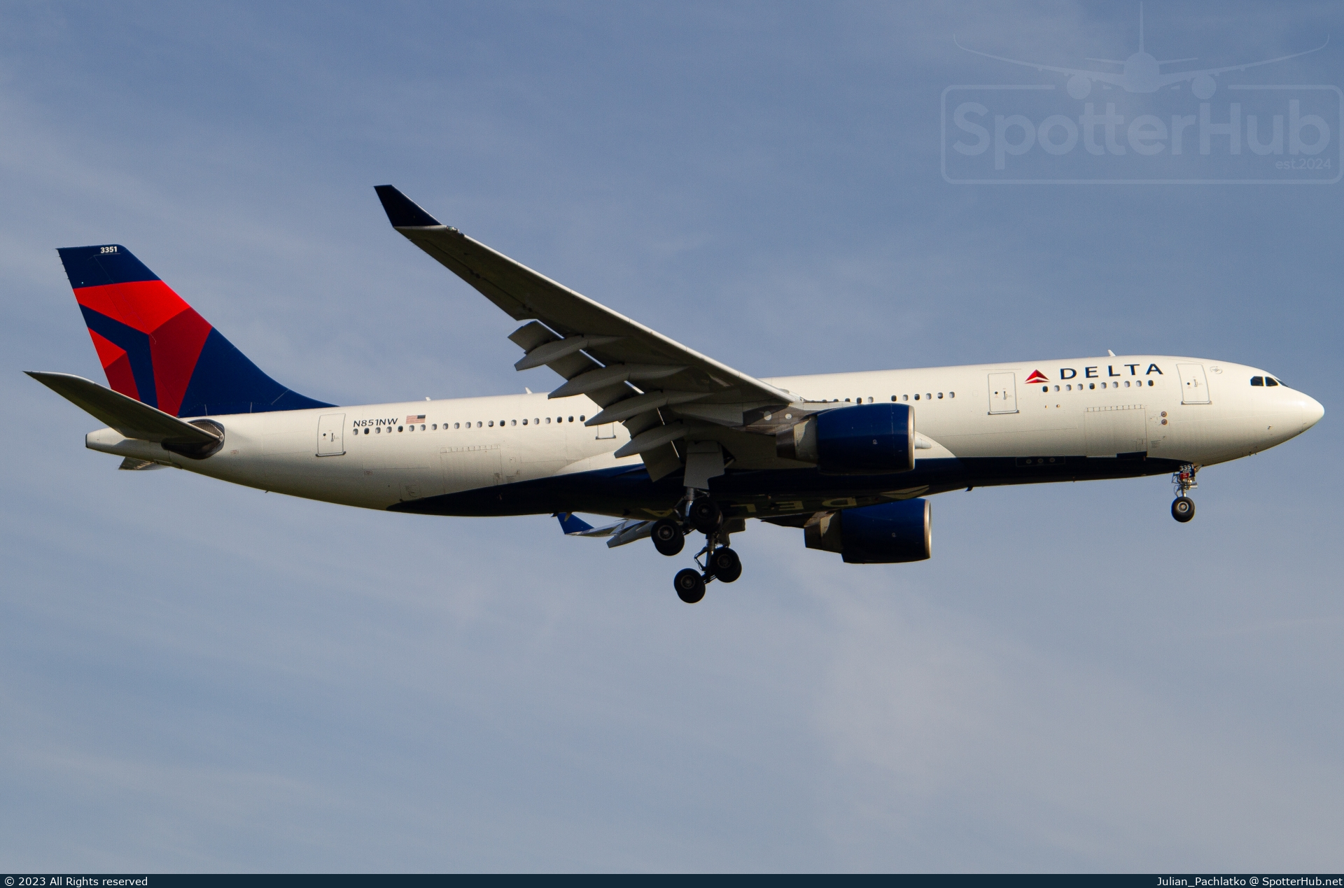 Photo of N851NW - Airbus A330-223 operated by Delta Air Lines