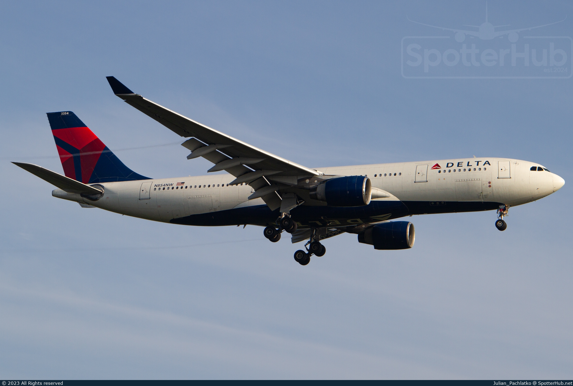Photo of N854NW - Airbus A330-223 operated by Delta Air Lines