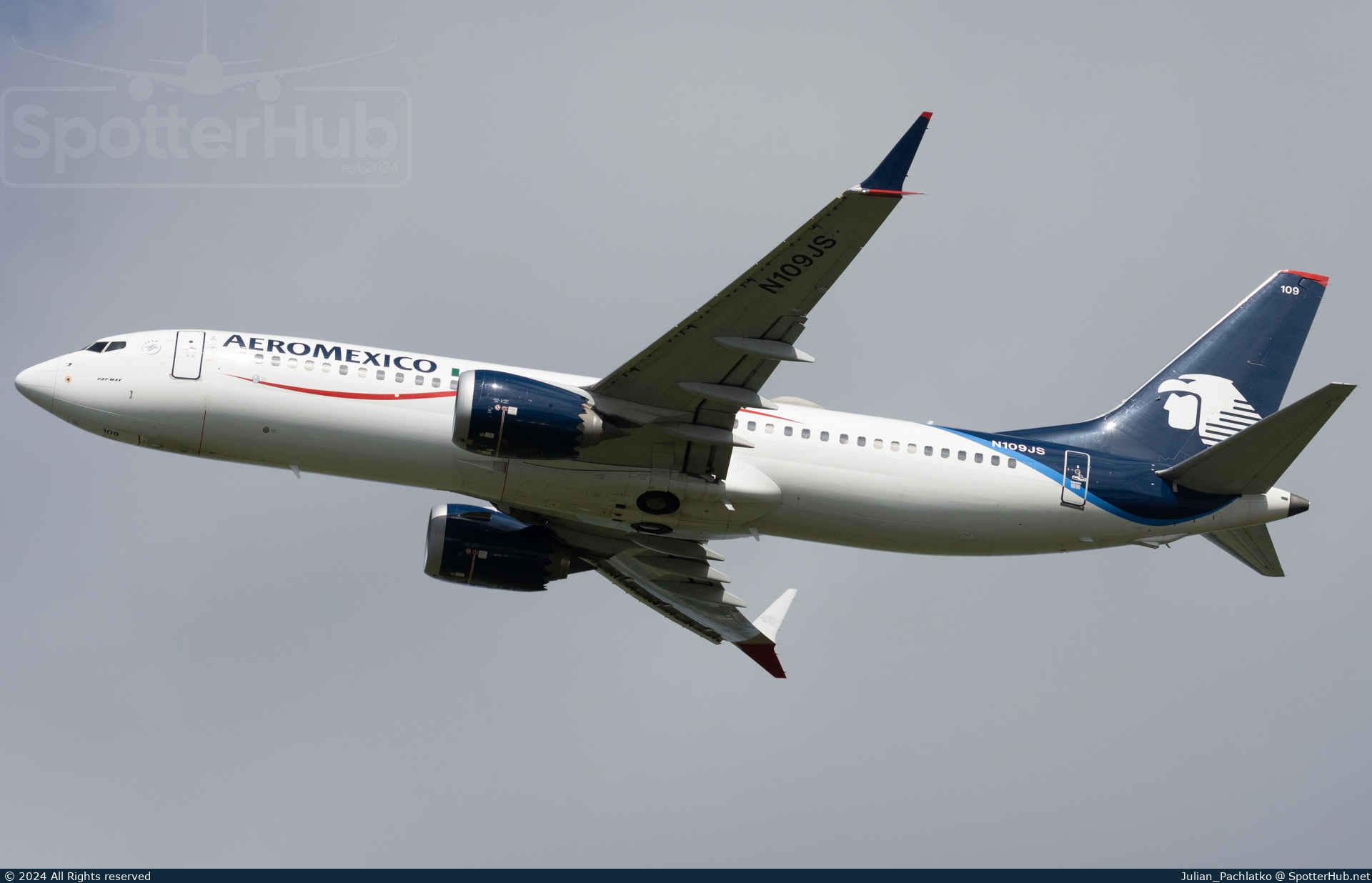 Photo of N109JS - Boeing 737 MAX 8 operated by Aeroméxico