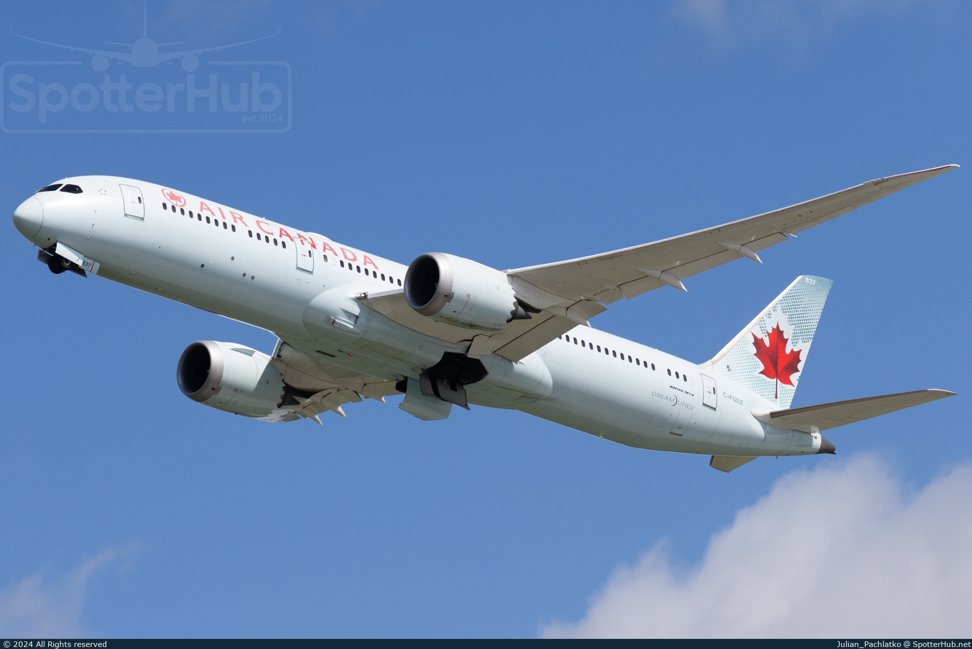 Photo of C-FGDZ - Boeing 787-9 Dreamliner operated by Air Canada