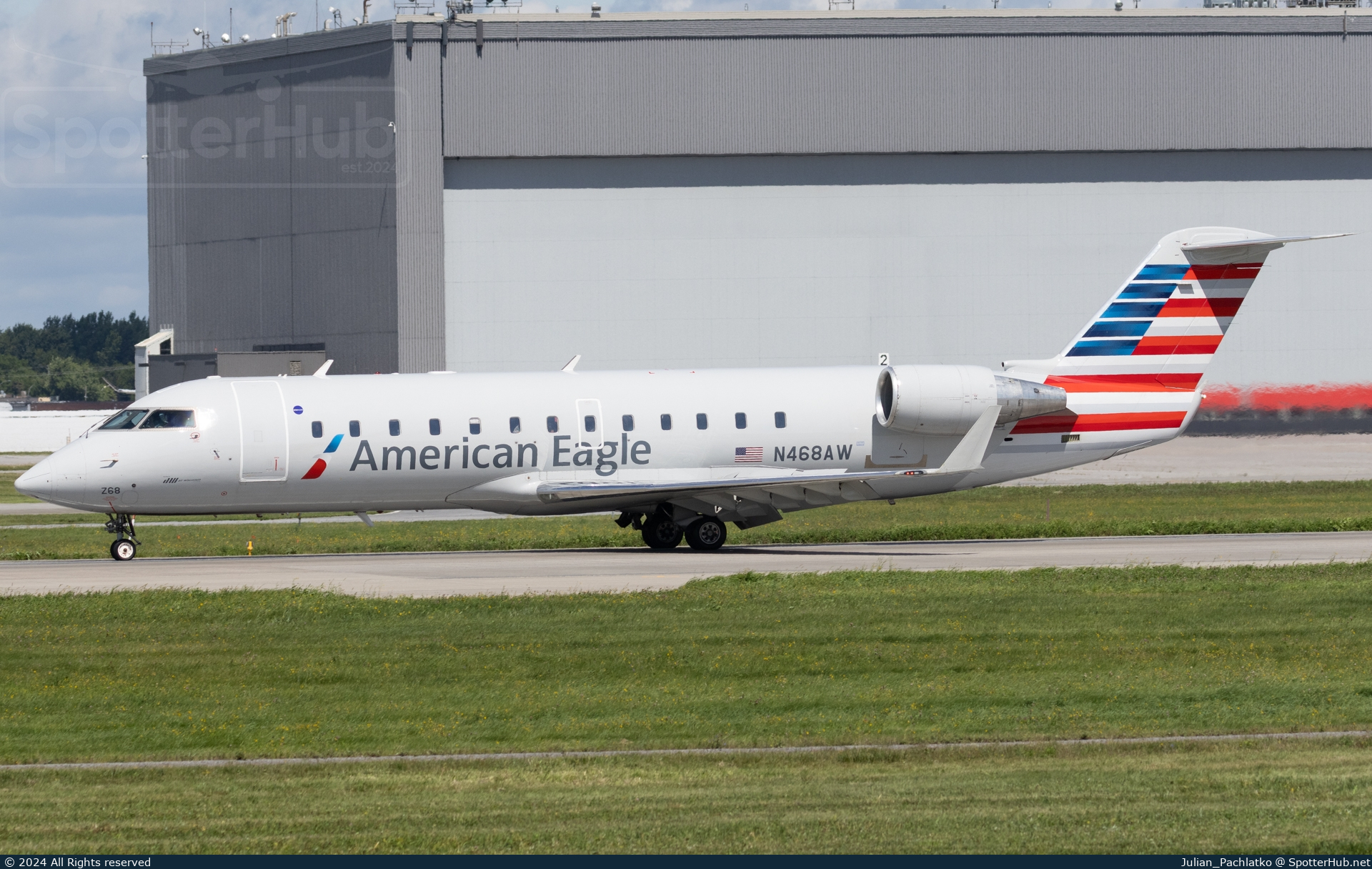 Photo of N468AW - Bombardier CRJ-200LR operated by American Eagle (opb Air Wisconsin)