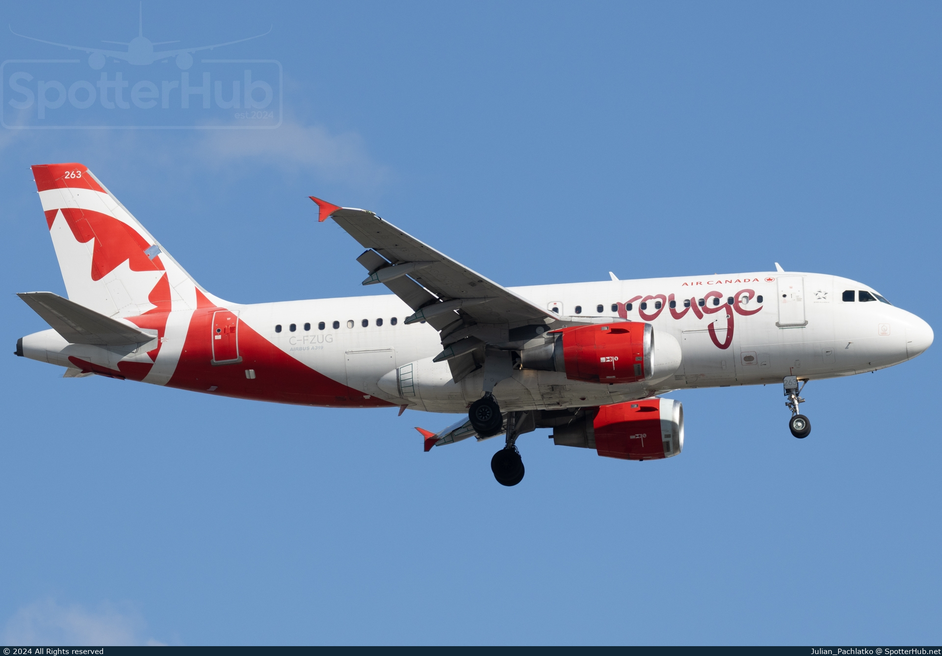 Photo of C-FZUG - Airbus A319-114 operated by Air Canada Rouge