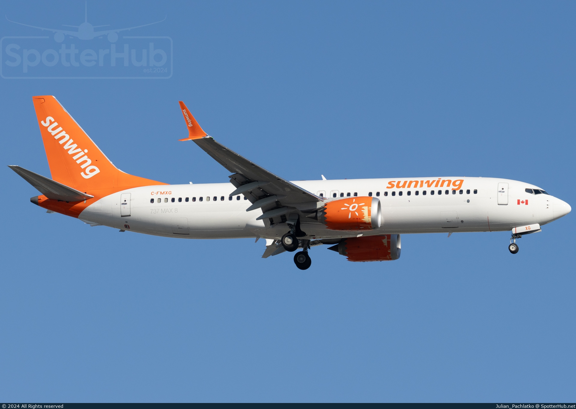 Photo of C-FMXG - Boeing 737 MAX 8 operated by Sunwing Airlines