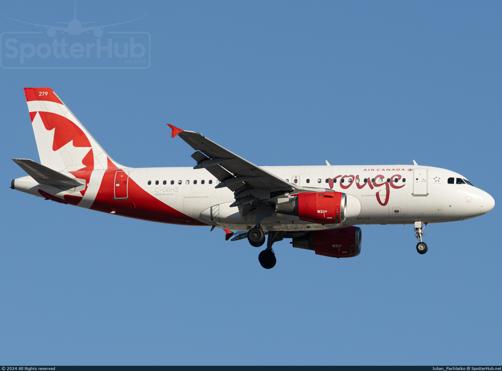 Photo of C-GBHZ - Airbus A319-114 operated by Air Canada Rouge