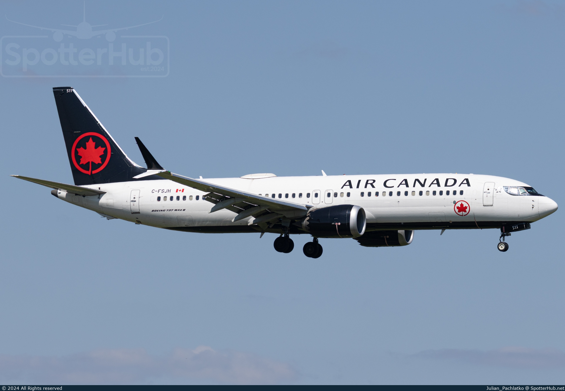 Photo of C-FSJH - Boeing 737 MAX 8 operated by Air Canada