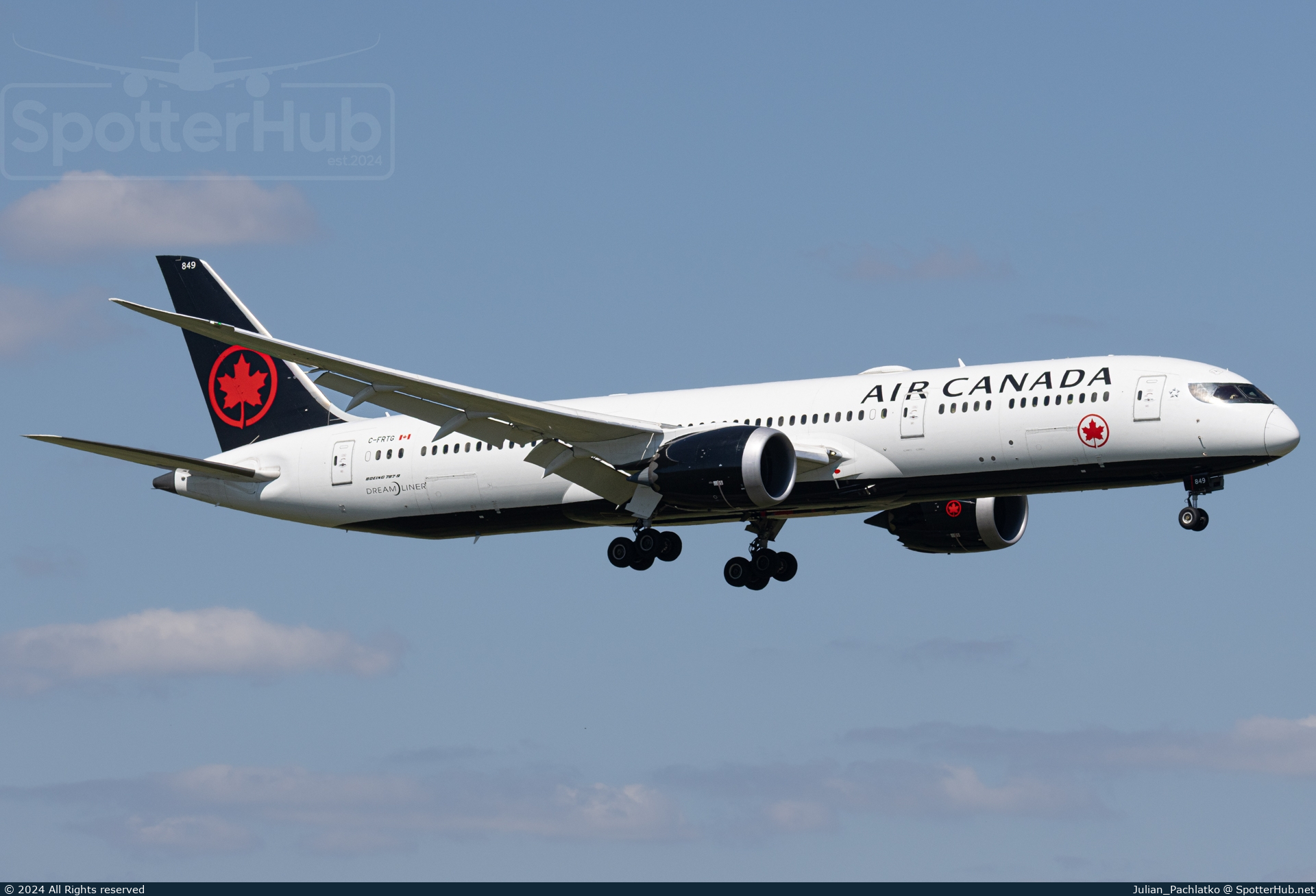 Photo of C-FRTG - Boeing 787-9 Dreamliner operated by Air Canada