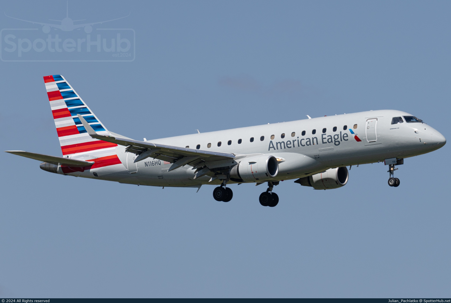 Photo of N116HQ - Embraer ERJ-175LR operated by American Eagle (opb Republic Airways)
