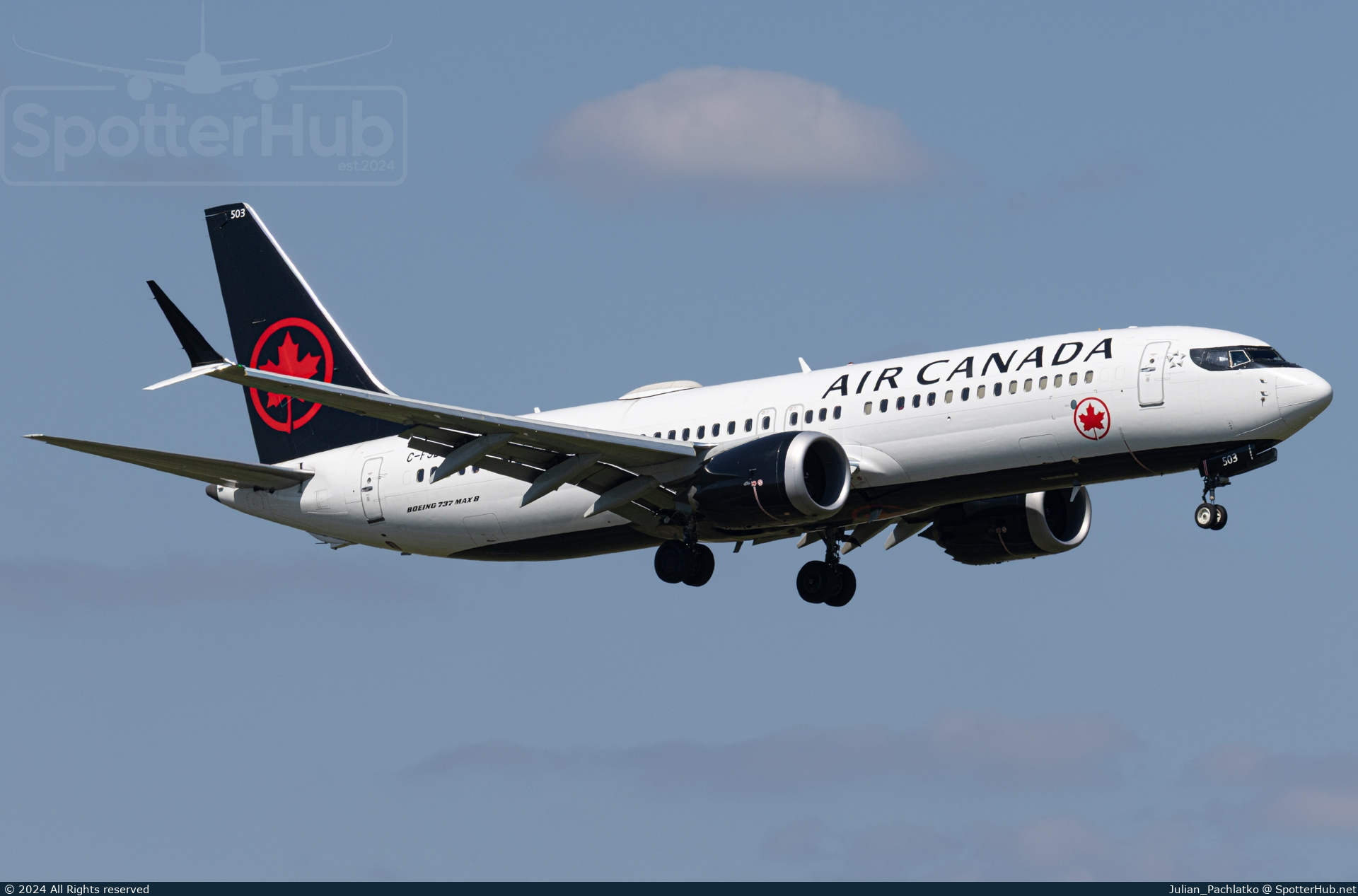 Photo of C-FSDB - Boeing 737 MAX 8 operated by Air Canada