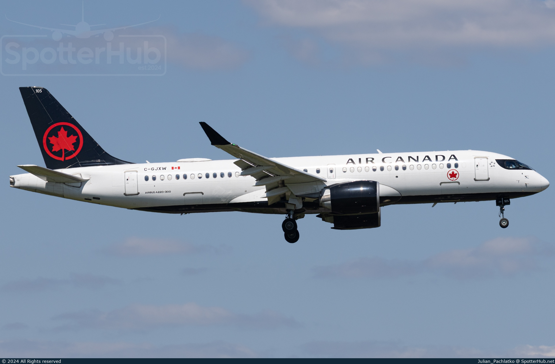 Photo of C-GJXW - Airbus A220-300 operated by Air Canada