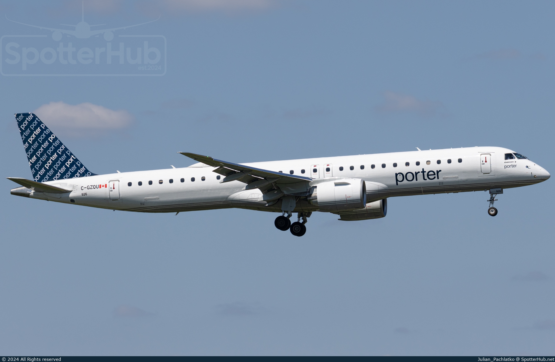 Photo of C-GZQU - Embraer ERJ-195-E2 operated by Porter Airlines