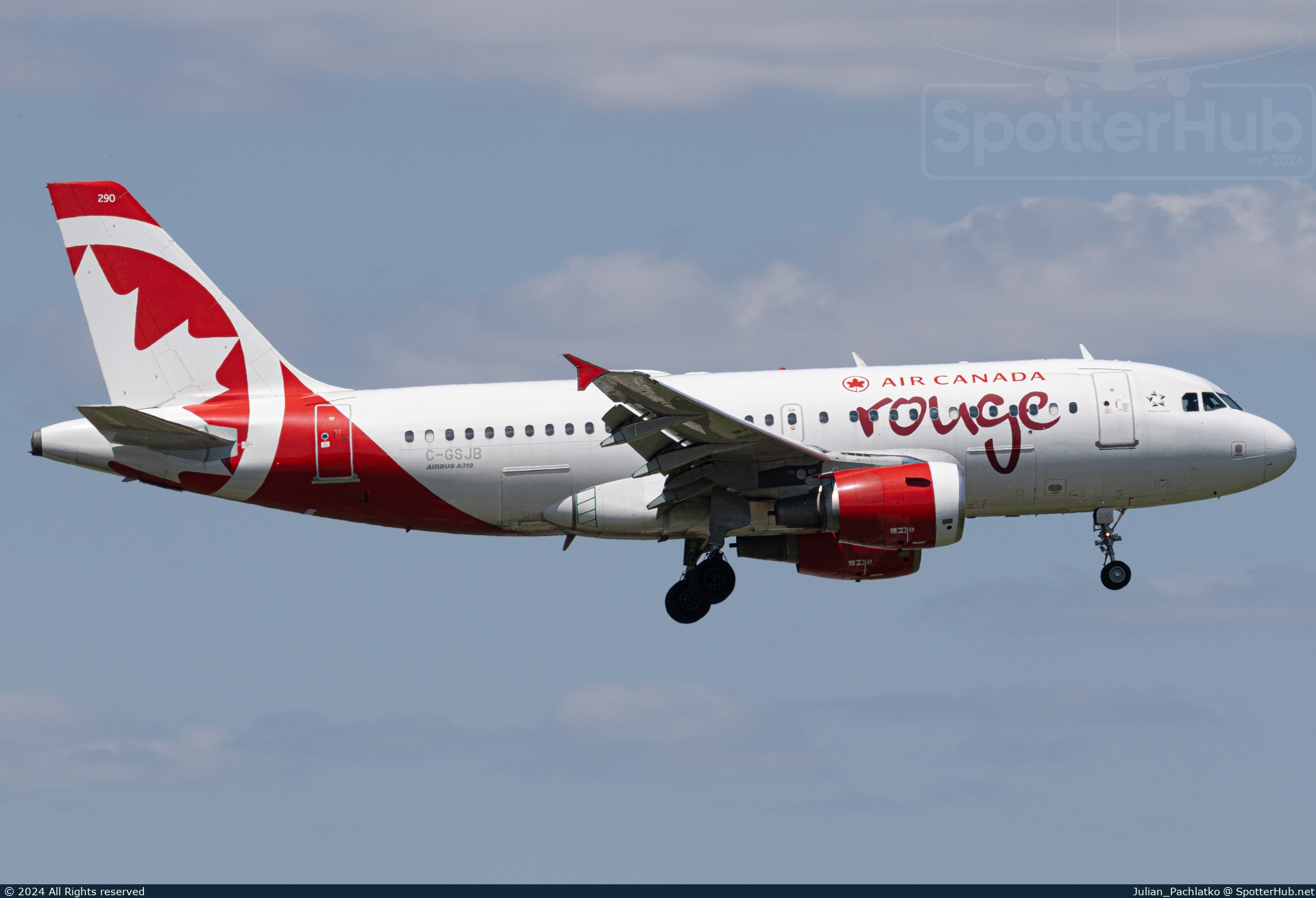 Photo of C-GSJB - Airbus A319-112 operated by Air Canada Rouge