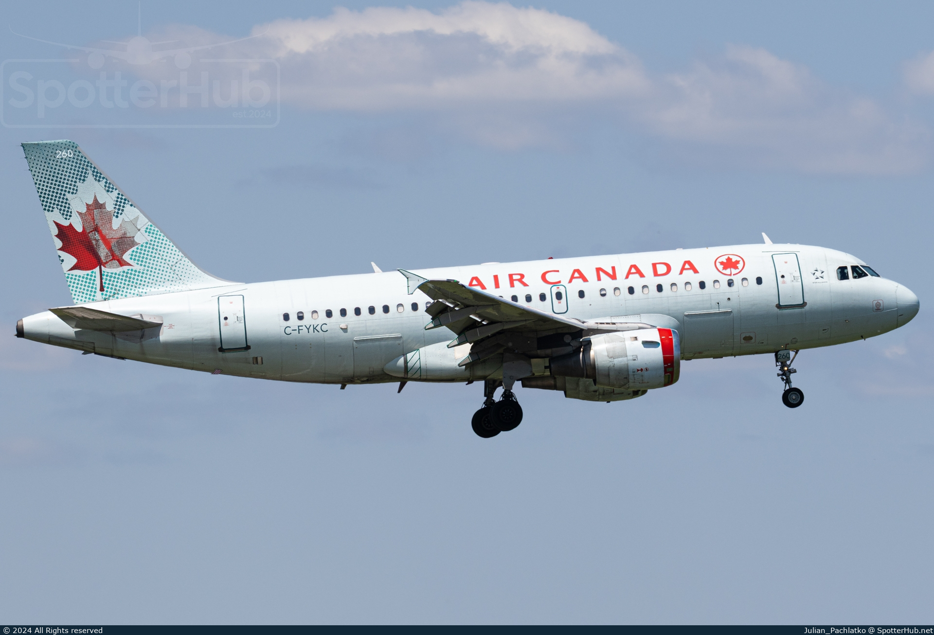 Photo of C-FYKC - Airbus A319-114 operated by Air Canada