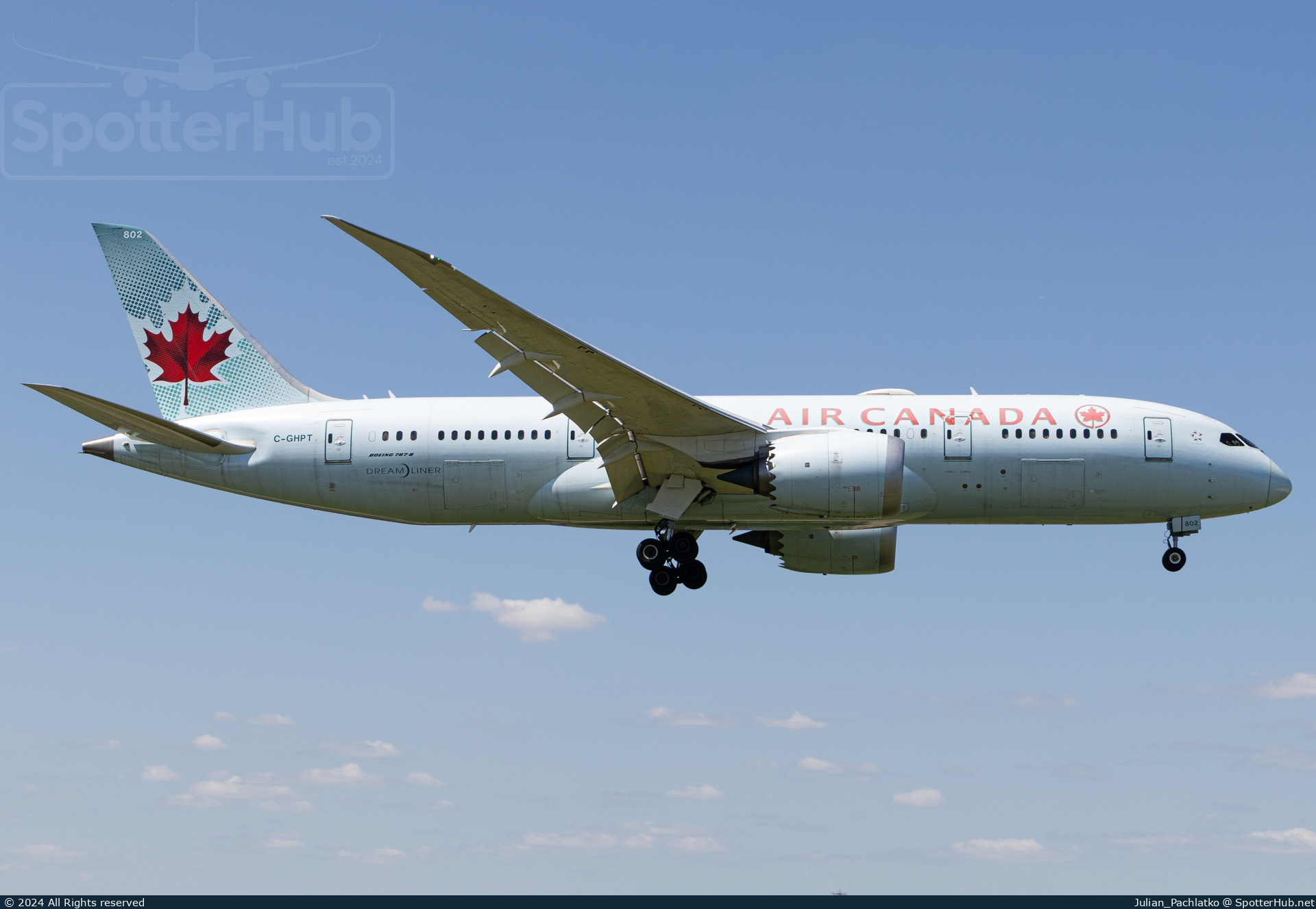 Photo of C-GHPT - Boeing 787-8 Dreamliner operated by Air Canada