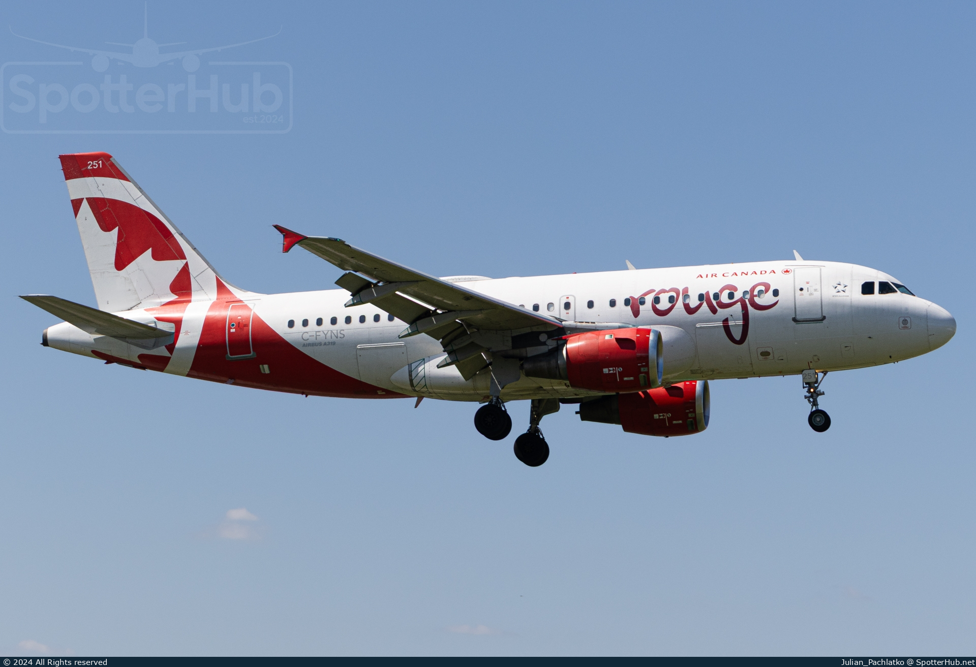 Photo of C-FYNS - Airbus A319-114 operated by Air Canada Rouge